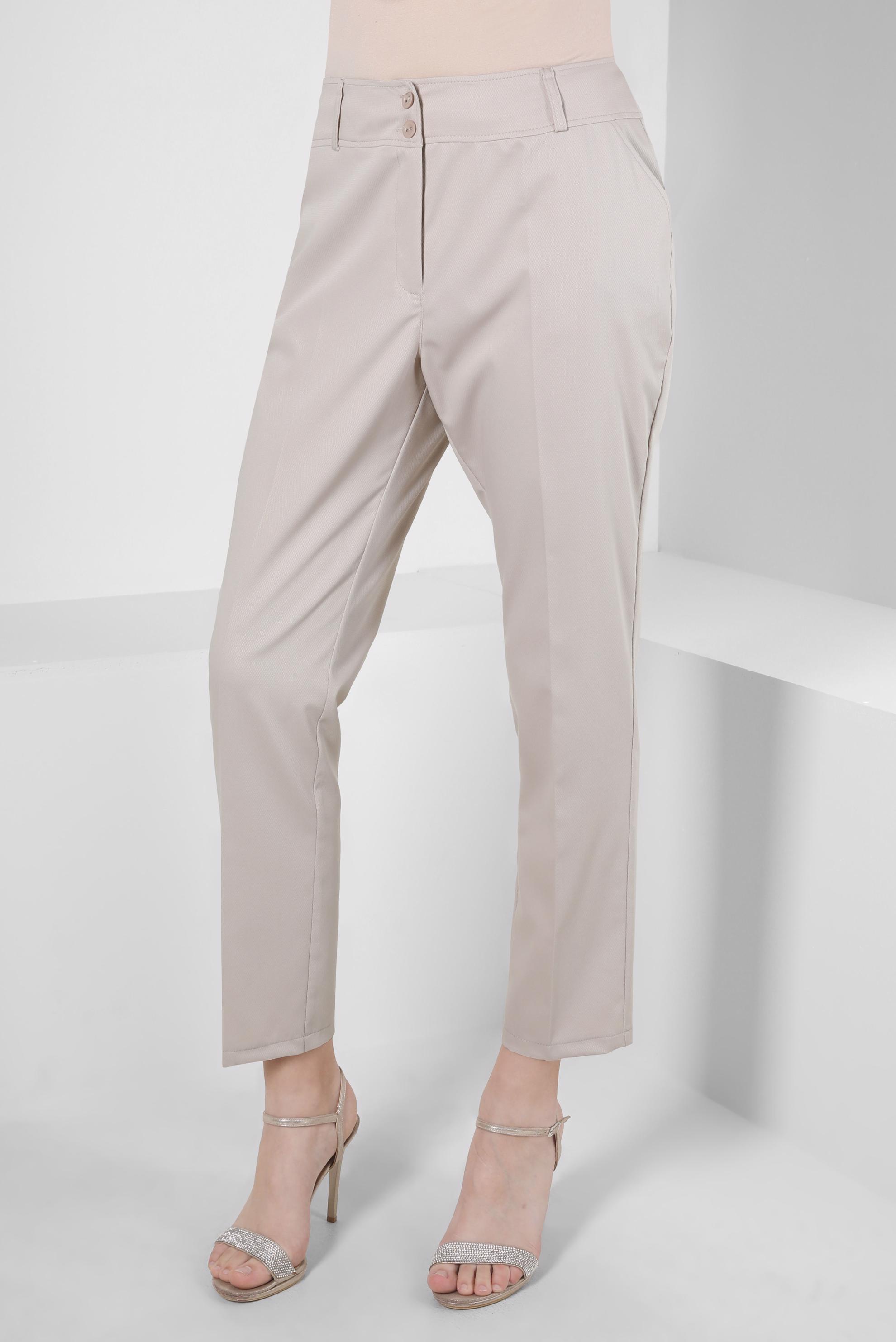 Tesettür giyim BEJ DAR PAÇA YÜKSEK BEL PANTOLON 70407