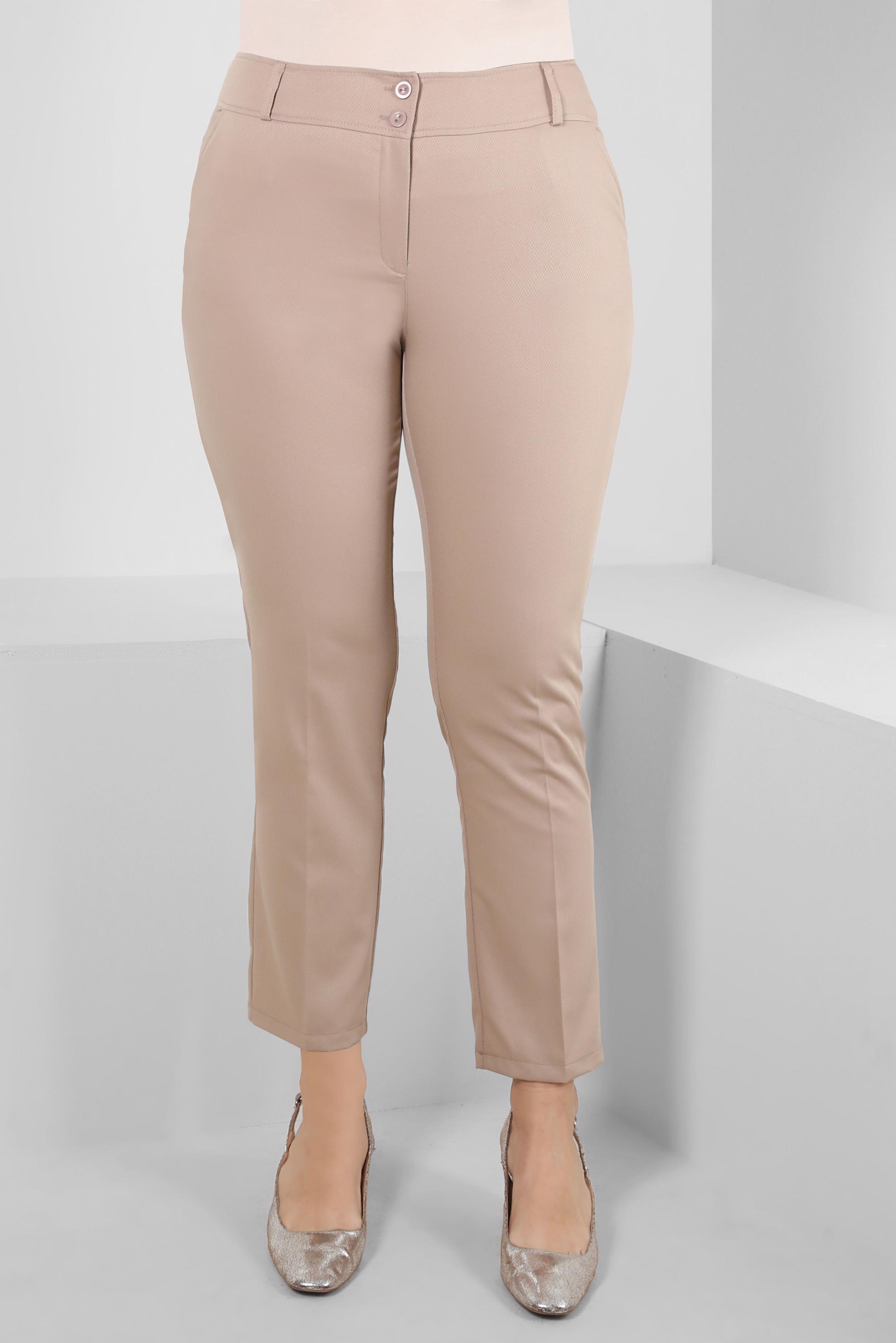 Tesettür giyim KAHVE DAR PAÇA YÜKSEK BEL PANTOLON 70407