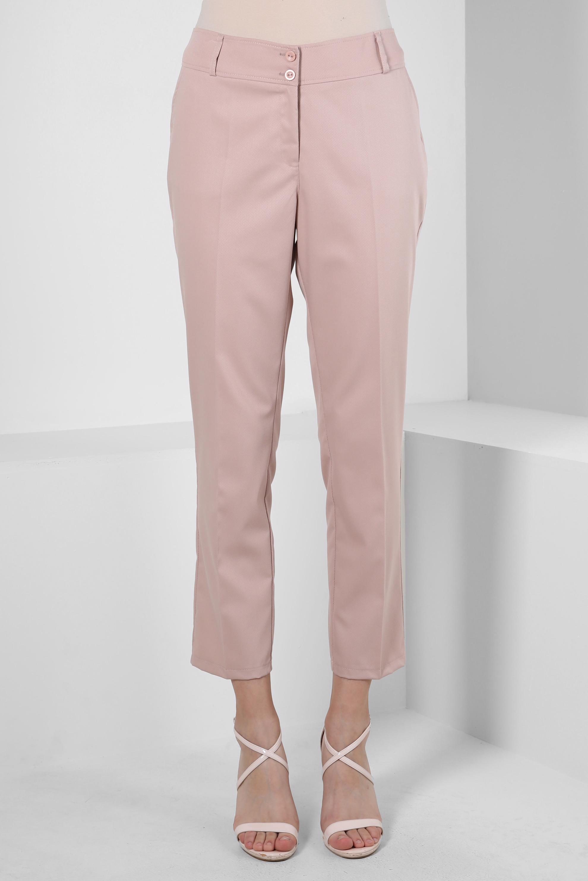 Tesettür giyim PUDRA DAR PAÇA YÜKSEK BEL PANTOLON 70407