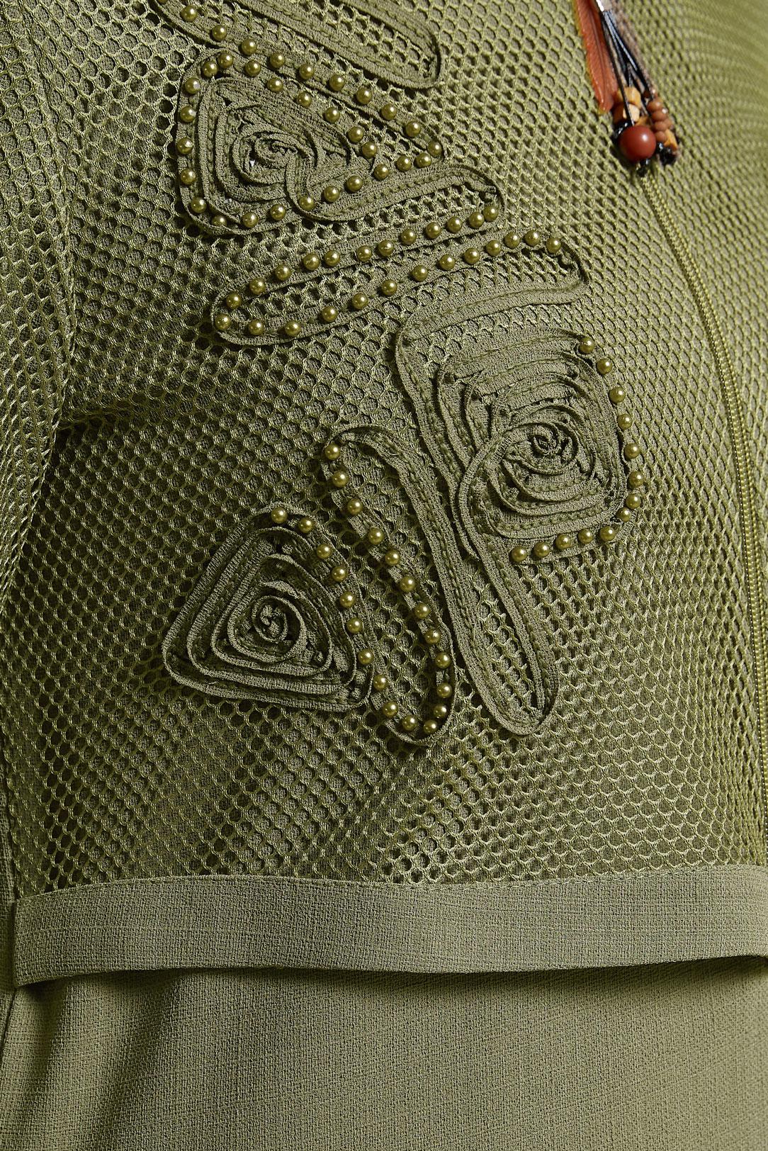 Tesettür giyim VİZON FİLE DETAYLI PARDESÜ 10531 