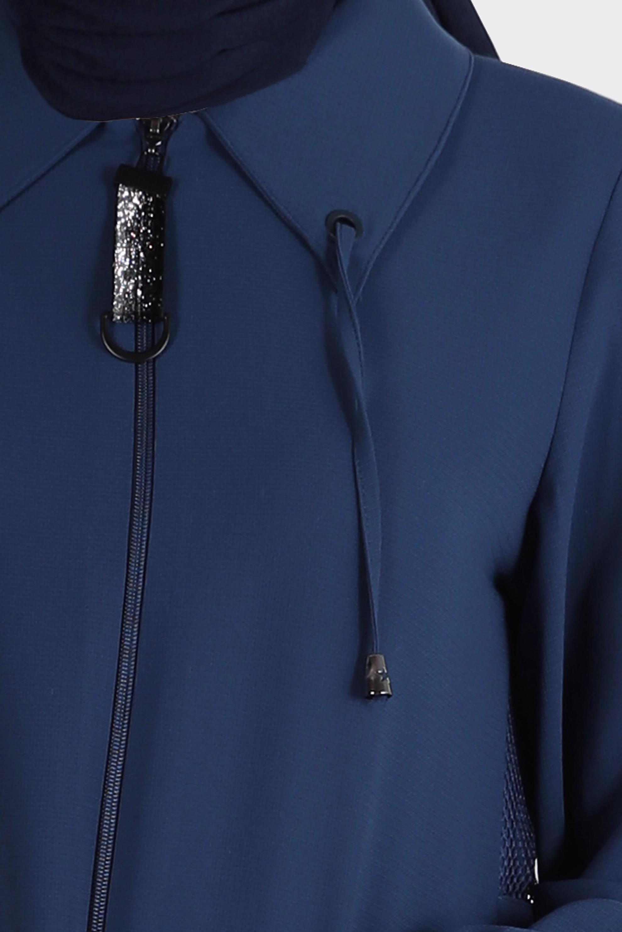 Vêtements hijab BLEU MARINE COUCHE DE FINITION AVEC DÉTAIL EN MAILLE ZIPPÉE 10533