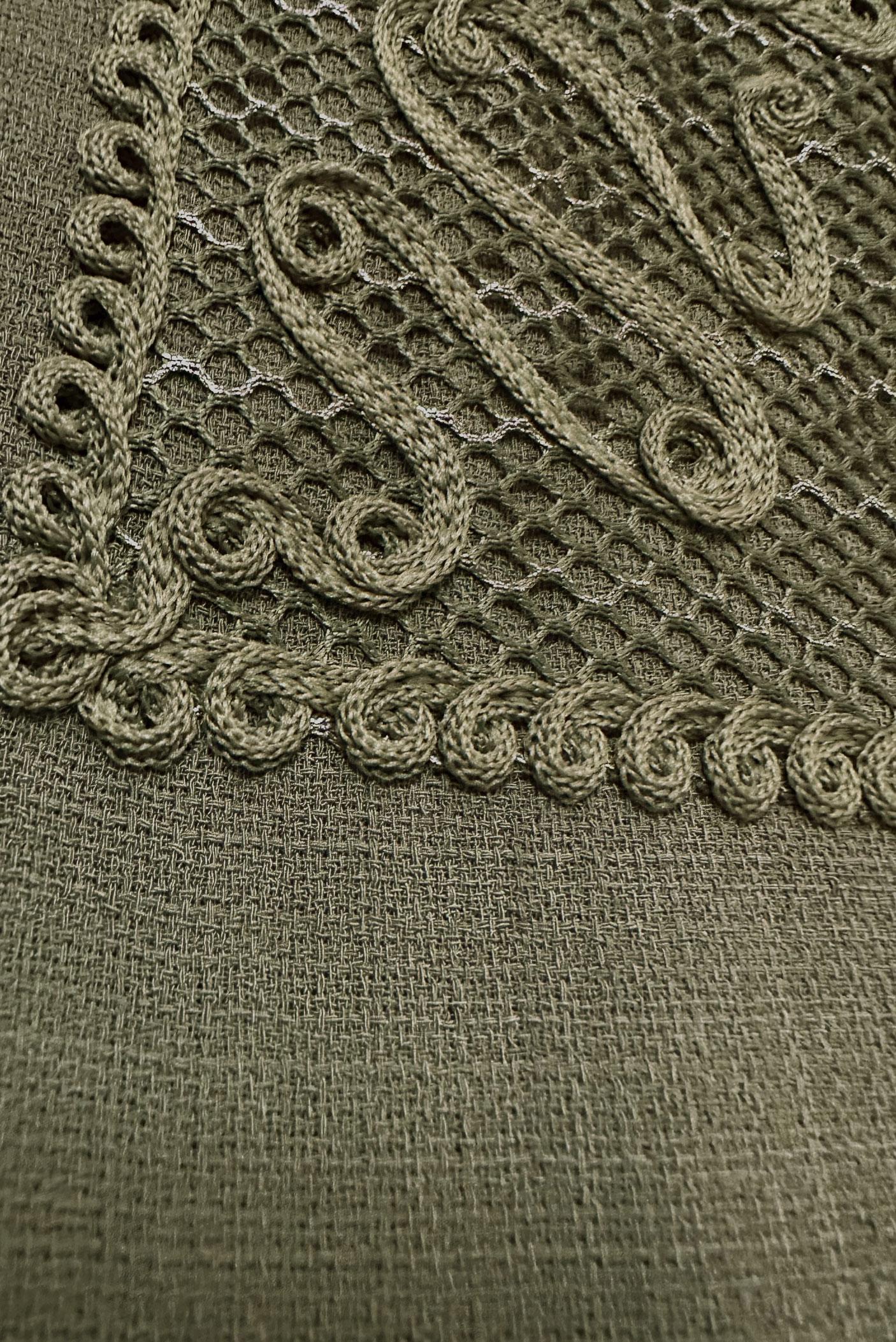 Tesettür giyim YEŞİL PÜSKÜLLÜ KAPÜŞONLU PARDESÜ 10538 