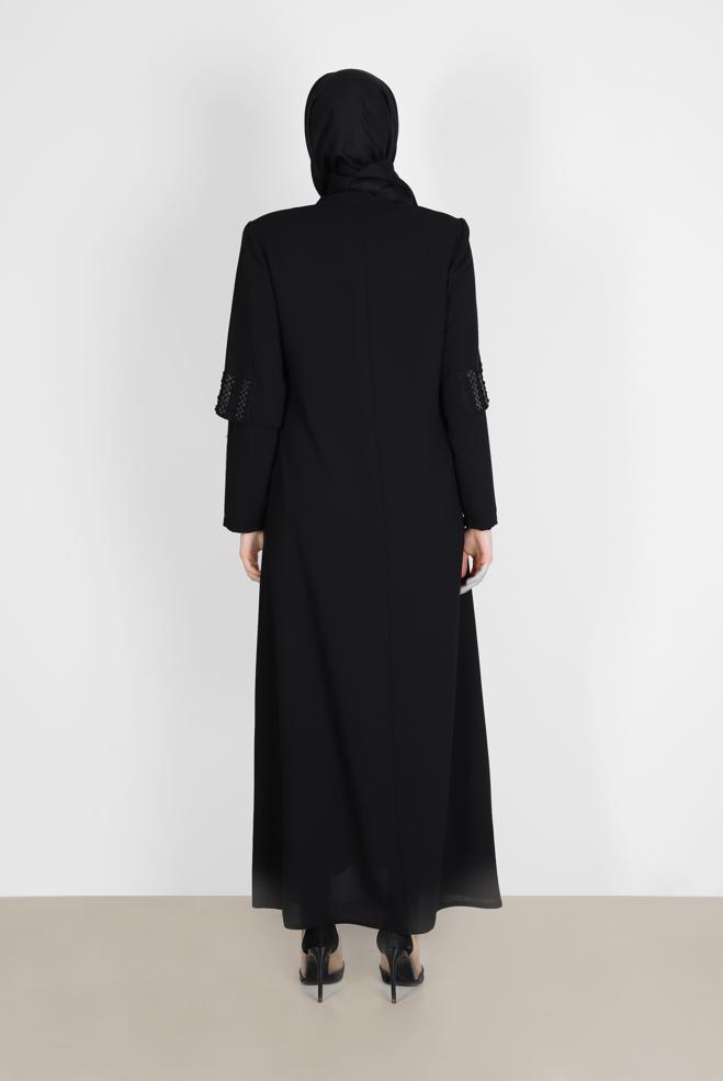 Vêtements hijab NOIR FINITION REMBOURRÉE GEM DETAIL 10544 - ALVİNA