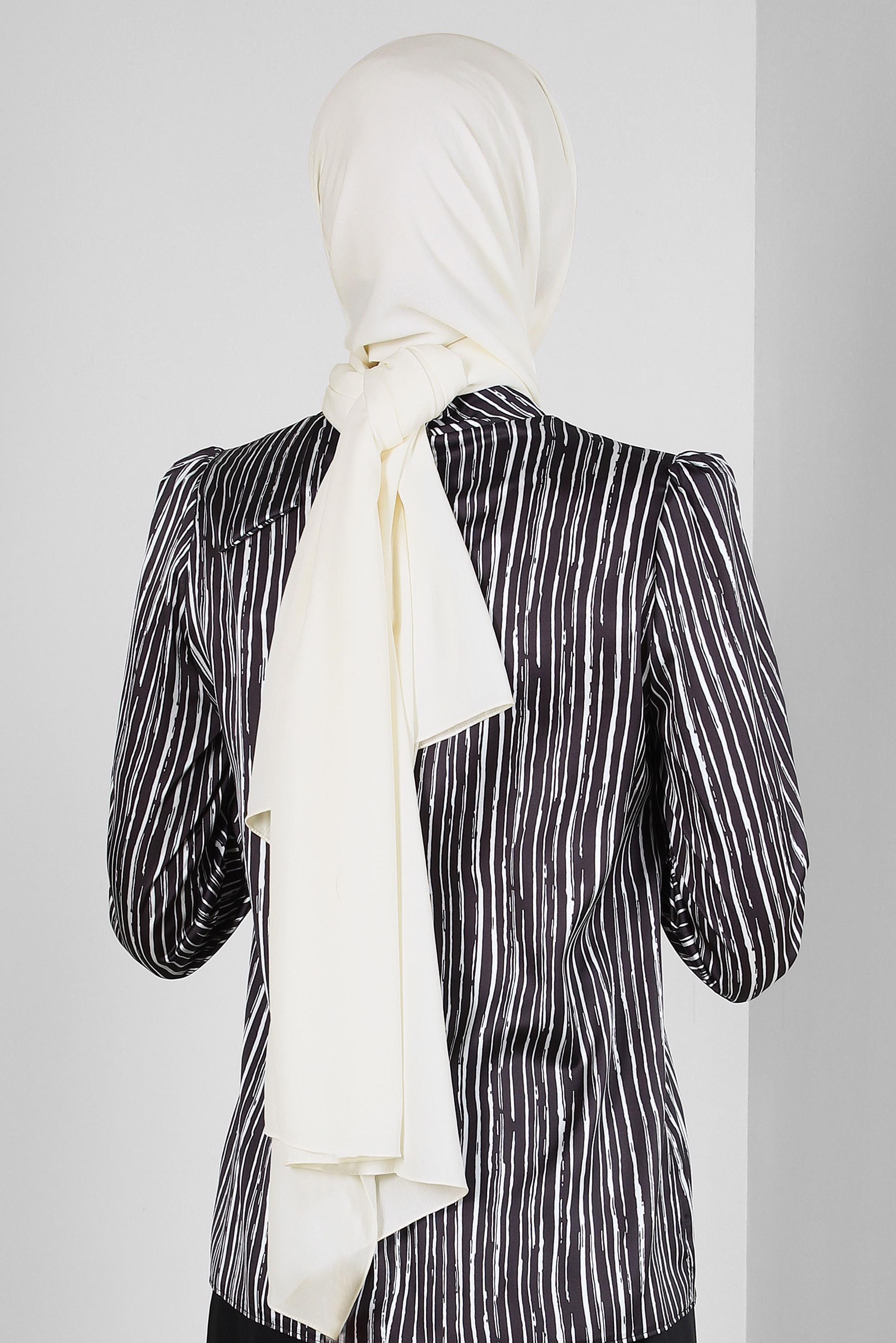 Tesettür giyim EKRU ALVİNA NİV ROYAL ŞAL 8110 