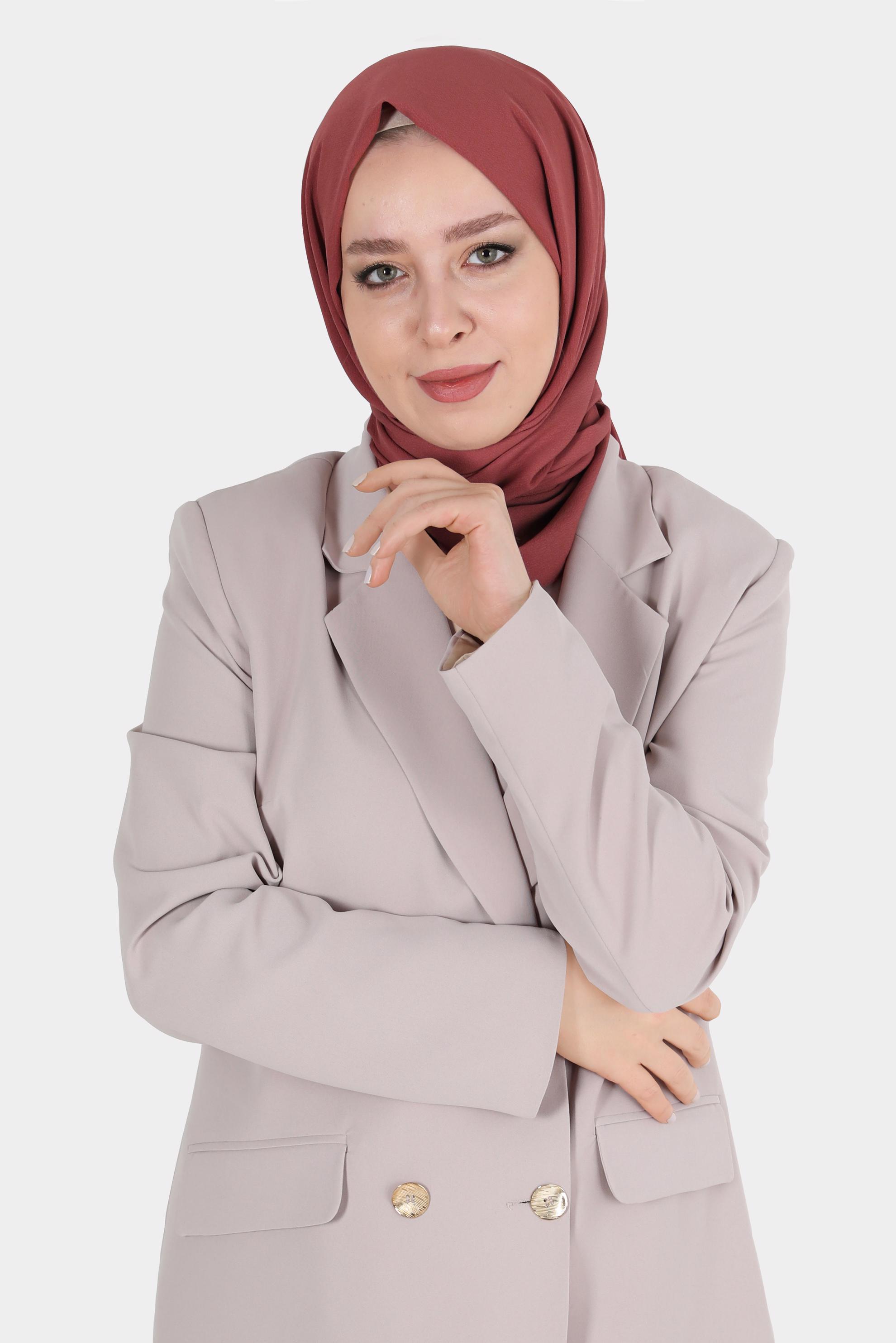 Tesettür giyim TURUNCU ALVİNA NİV ROYAL ŞAL 8110 