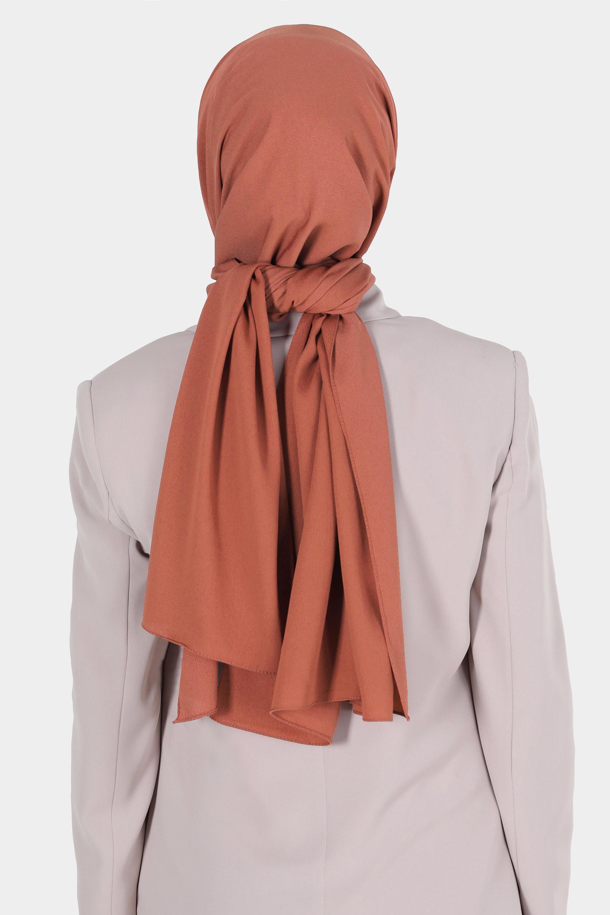 Tesettür giyim TURUNCU ALVİNA NİV ROYAL ŞAL 8110 