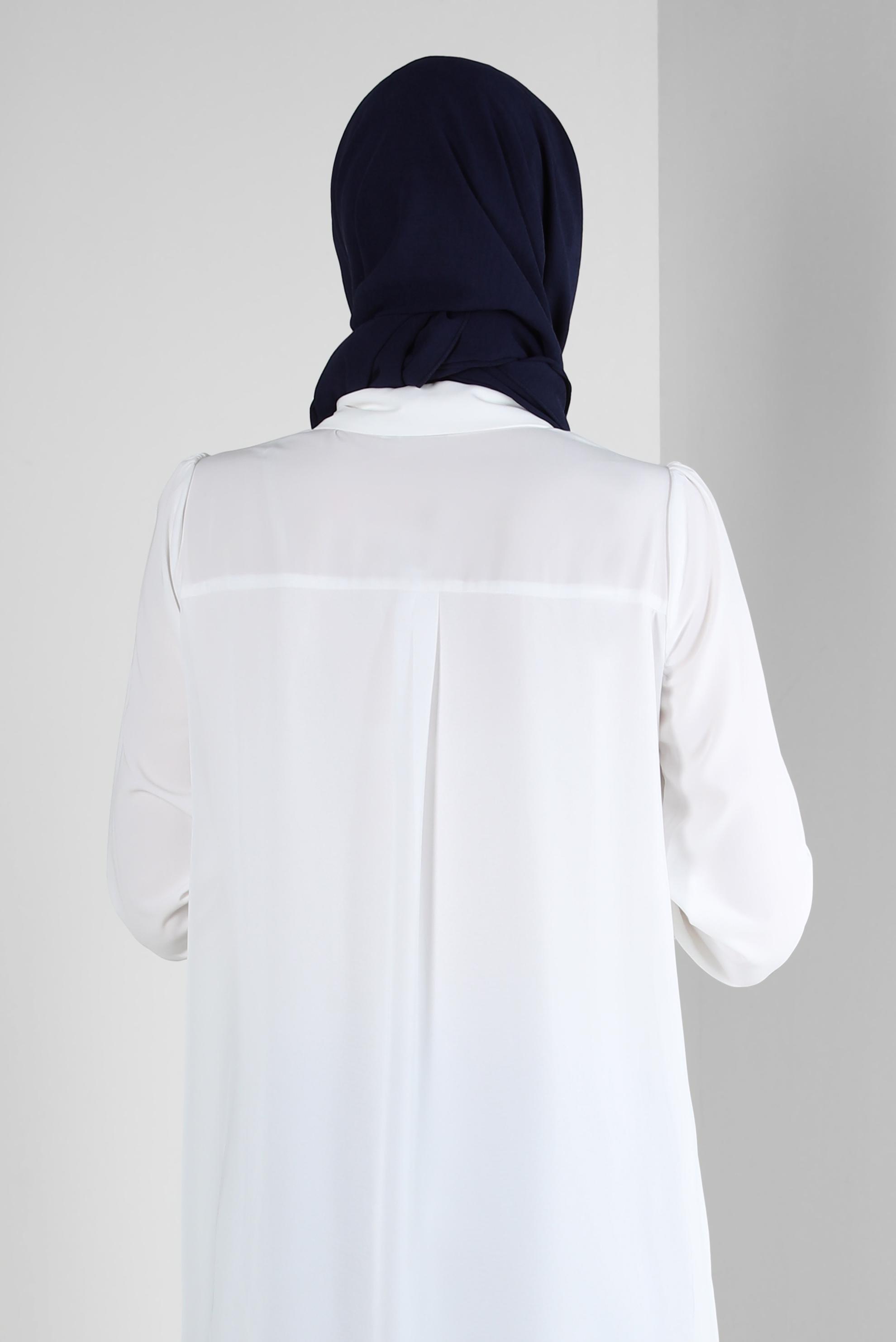 Tesettür giyim LACİVERT ALVİNA KETEN AYROBİN ŞAL 8112 