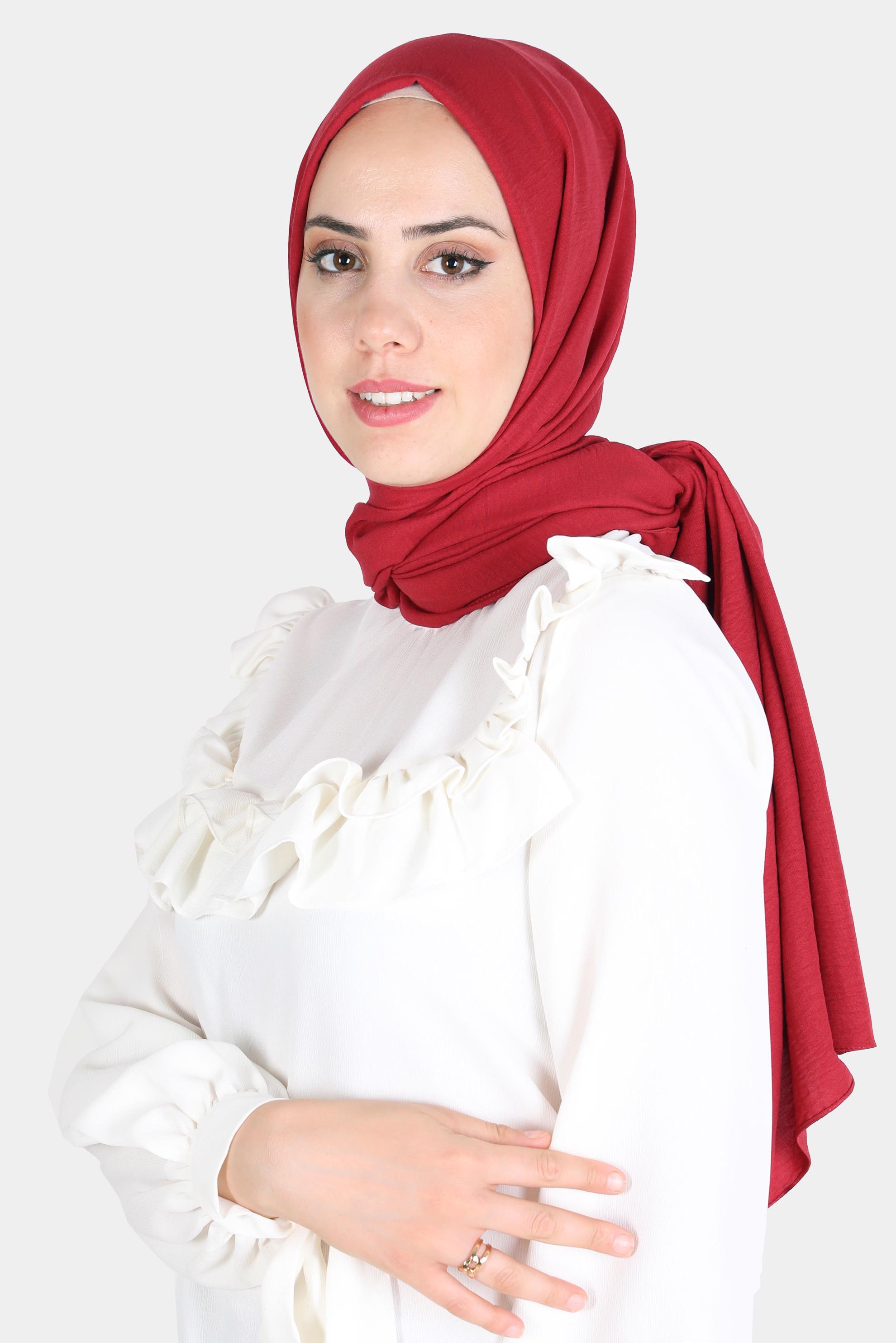 Vêtements hijab ROUGE CHÂLE EN COTON ALVINA 8115