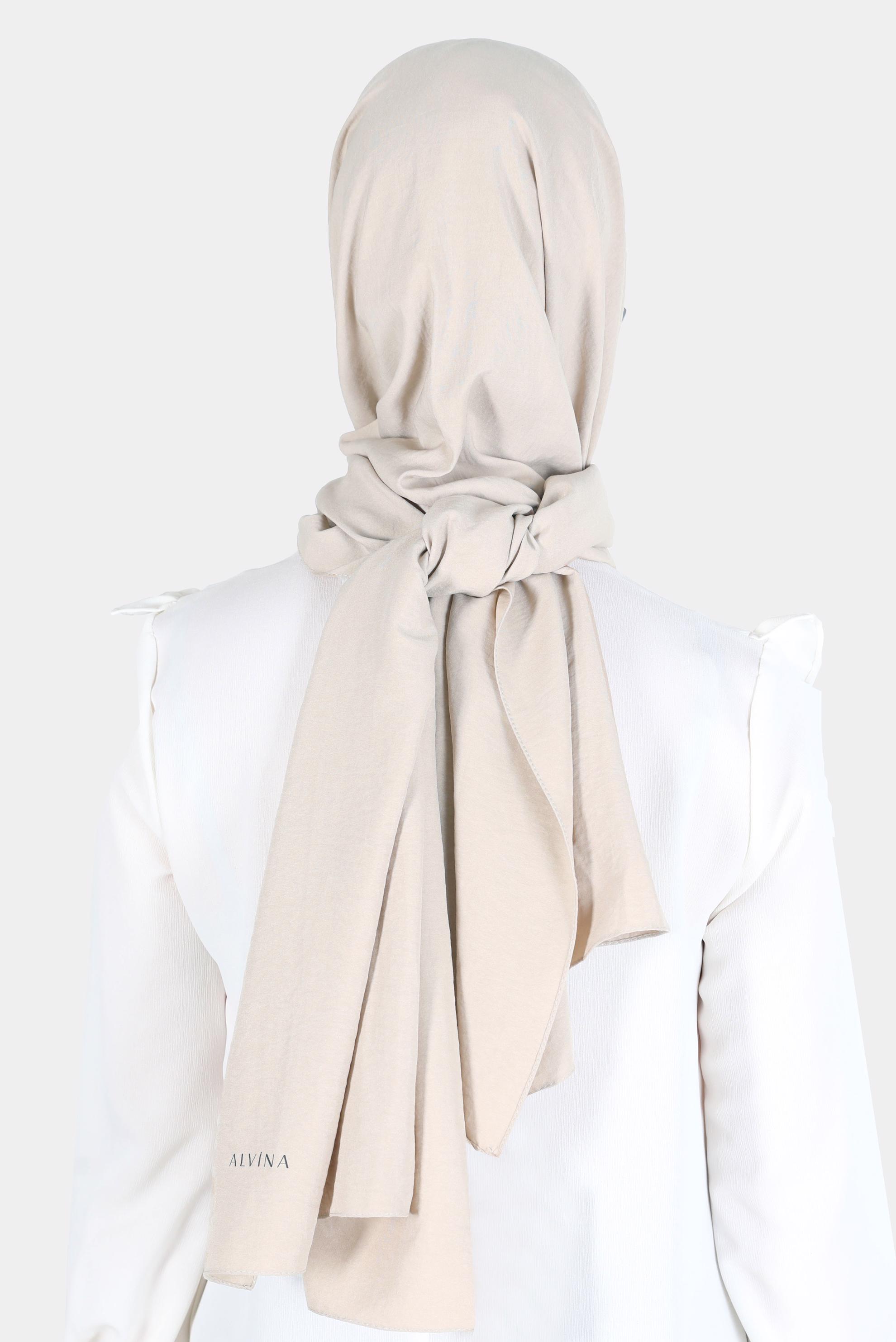 Vêtements hijab BEIGE CHÂLE EN COTON ALVINA 8115