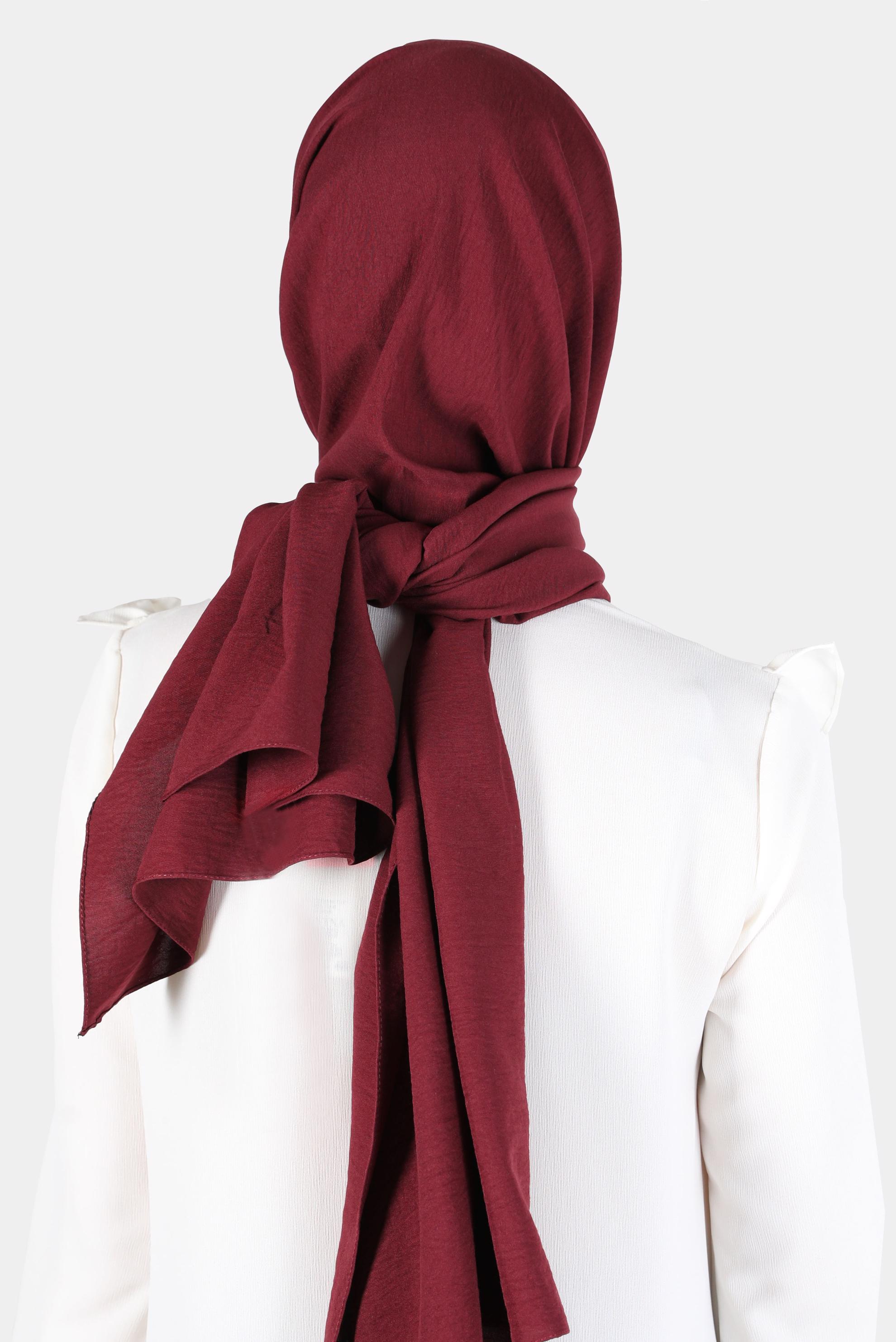 Tesettür giyim BORDO ALVİNA PAMUK AYROBİN ŞAL 8115