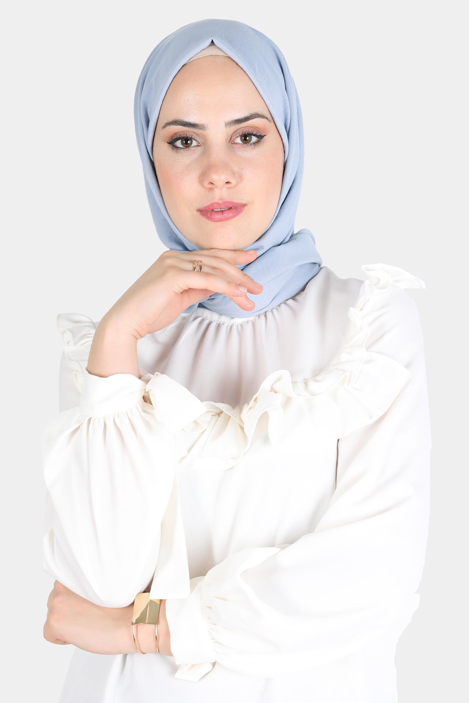 Tesettür giyim GÜMÜŞ ALVİNA PAMUK AYROBİN ŞAL 8115