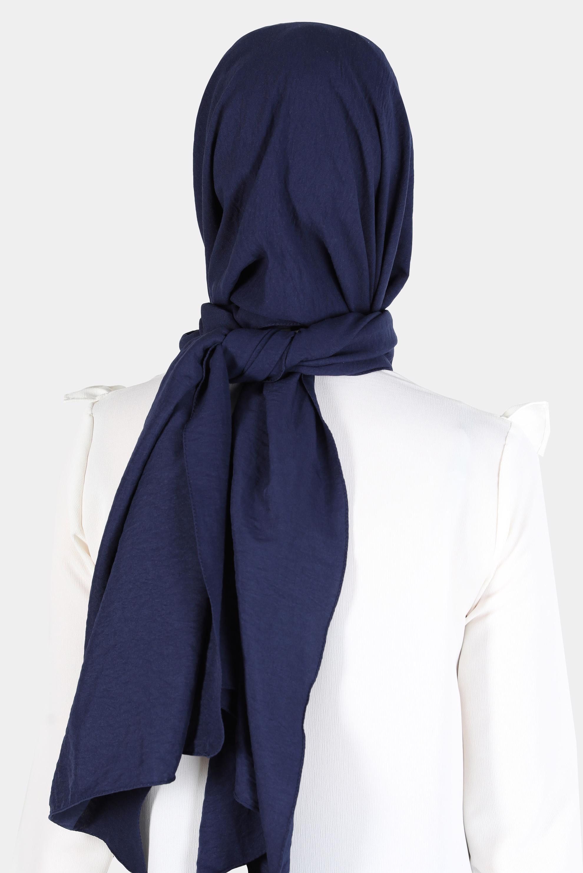 Tesettür giyim LACİVERT ALVİNA PAMUK AYROBİN ŞAL 8115