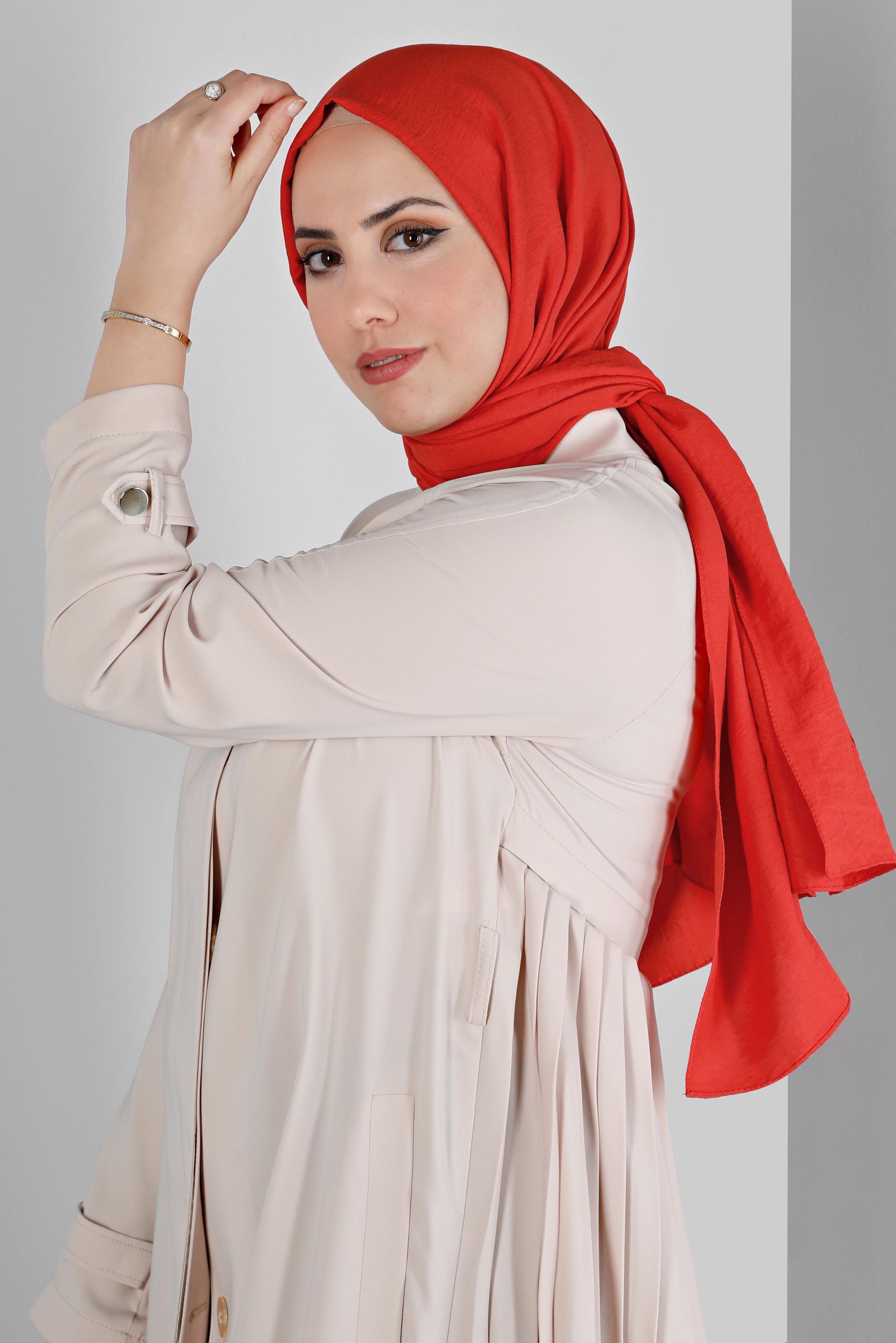 Tesettür giyim MERCAN ALVİNA PAMUK AYROBİN ŞAL 8115