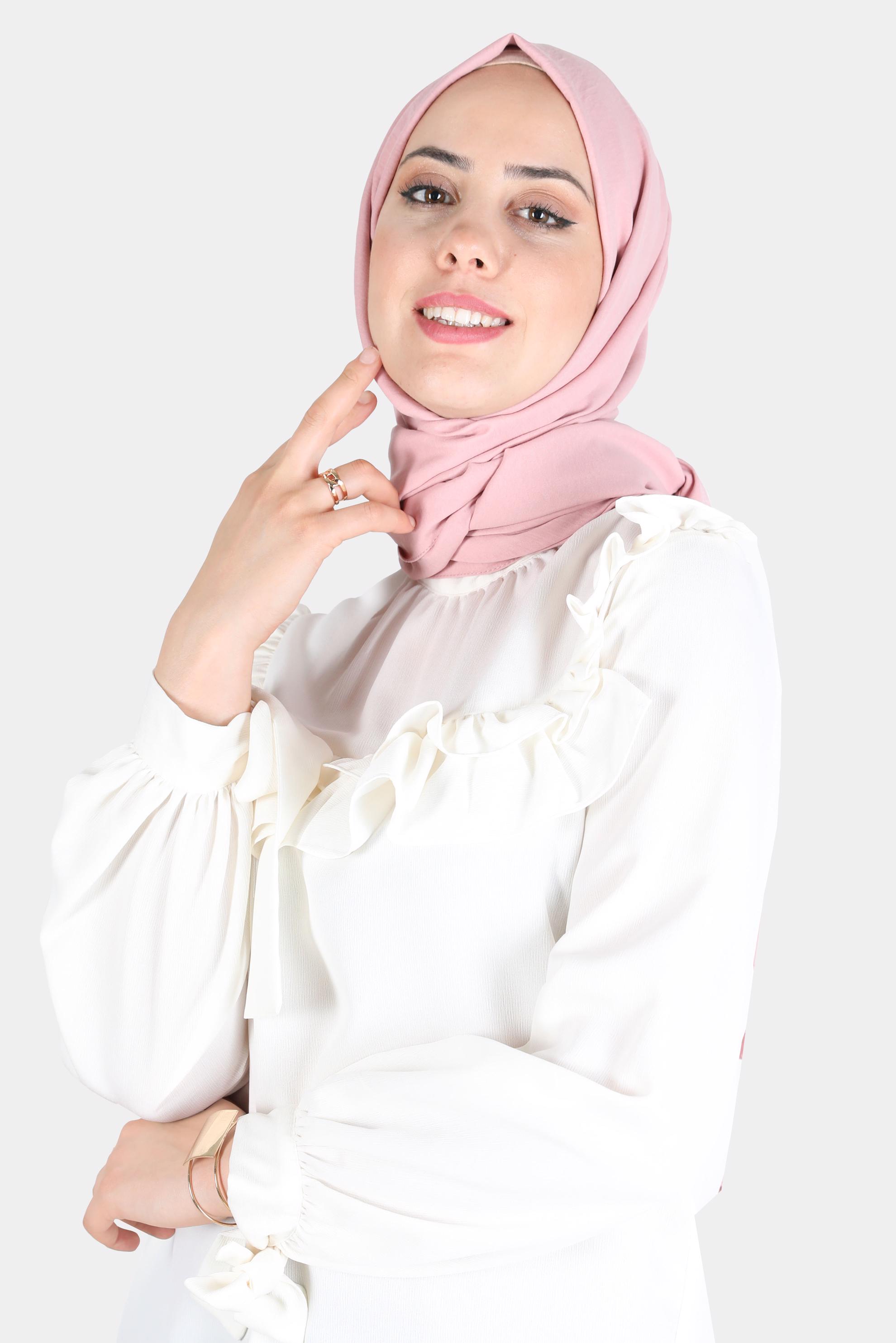 Vêtements hijab POUDRE CHÂLE EN COTON ALVINA 8115