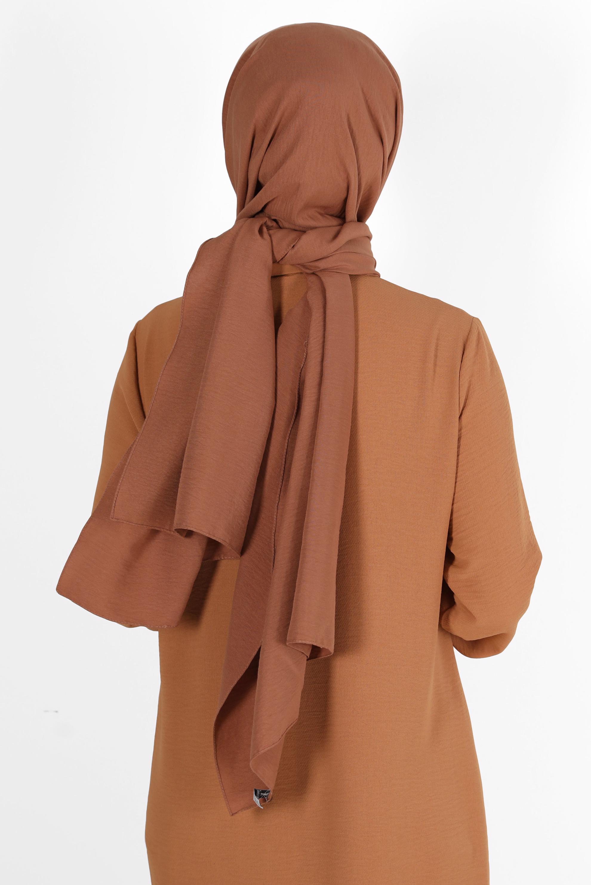 Tesettür giyim TABA ALVİNA PAMUK AYROBİN ŞAL 8115