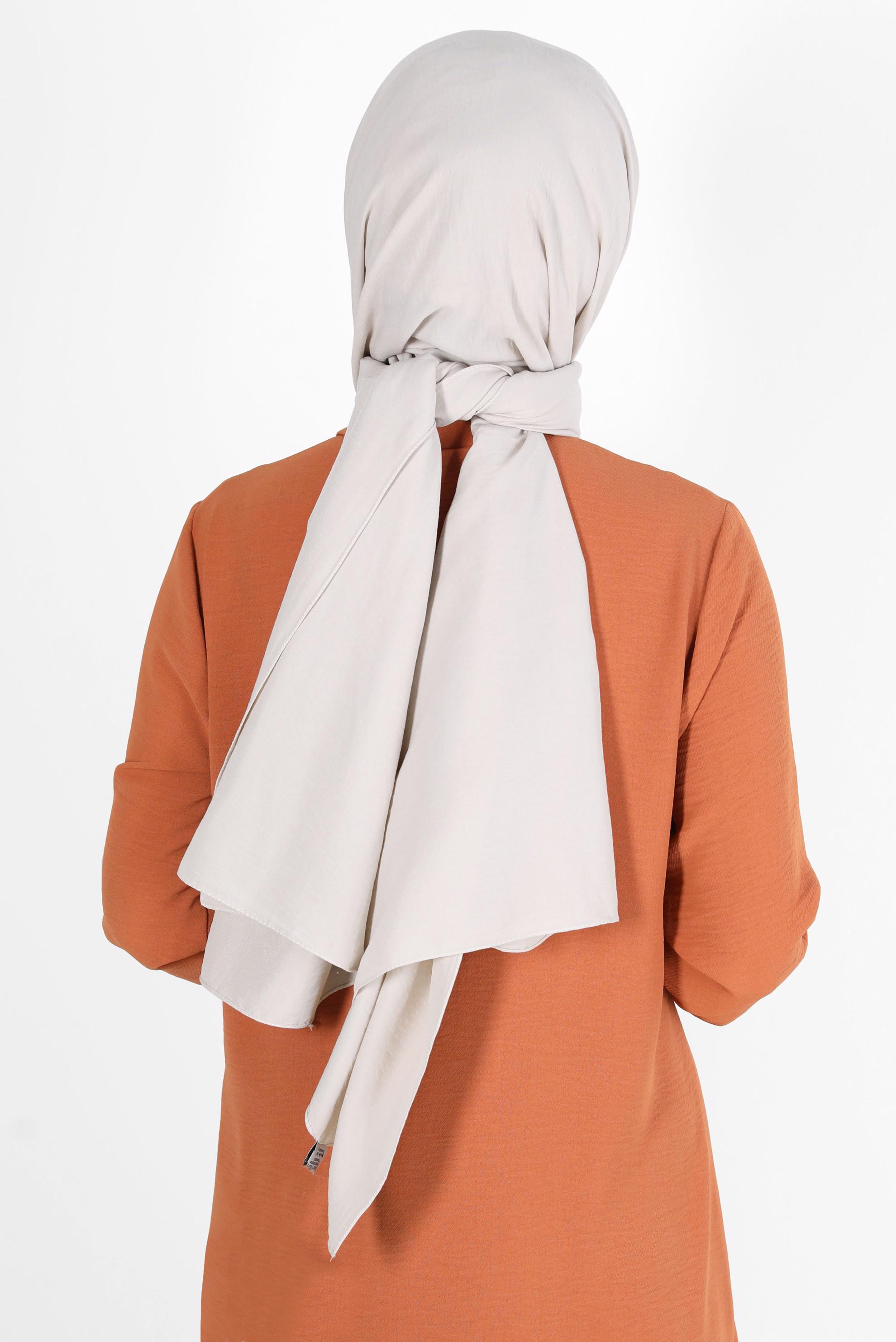 Tesettür giyim BEJ ALVİNA PAMUK AYROBİN ŞAL 8115