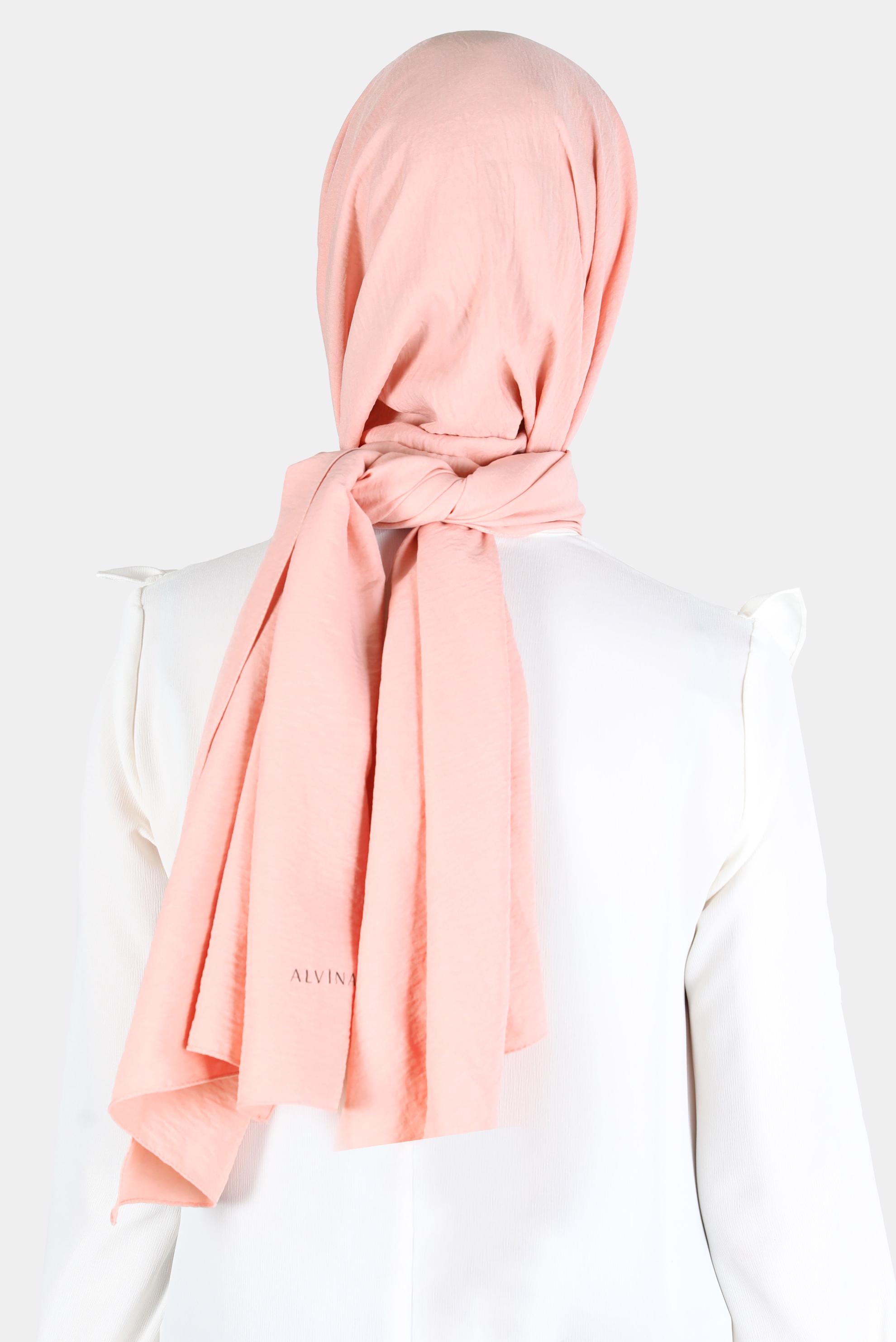 Tesettür giyim PUDRA ALVİNA PAMUK AYROBİN ŞAL 8115