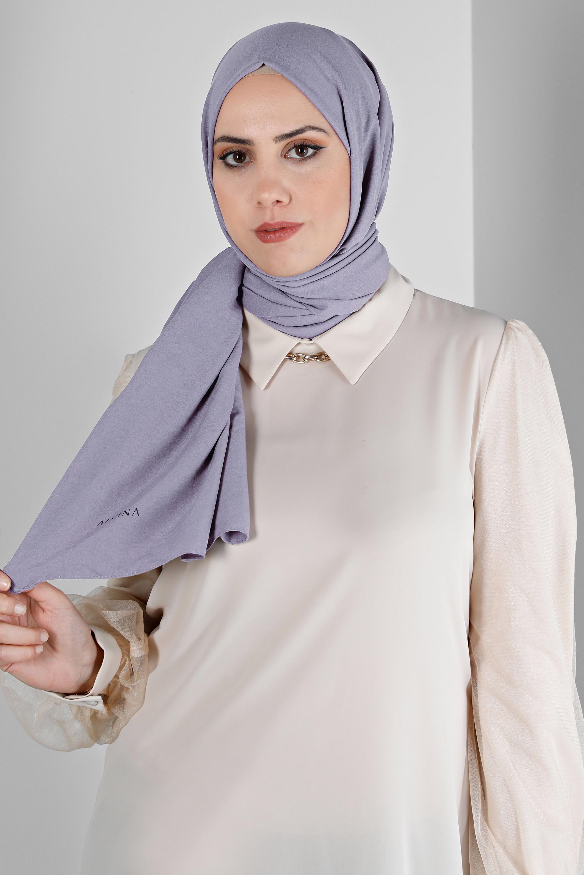 Tesettür giyim MOR ALVİNA PAMUK AYROBİN ŞAL 8115