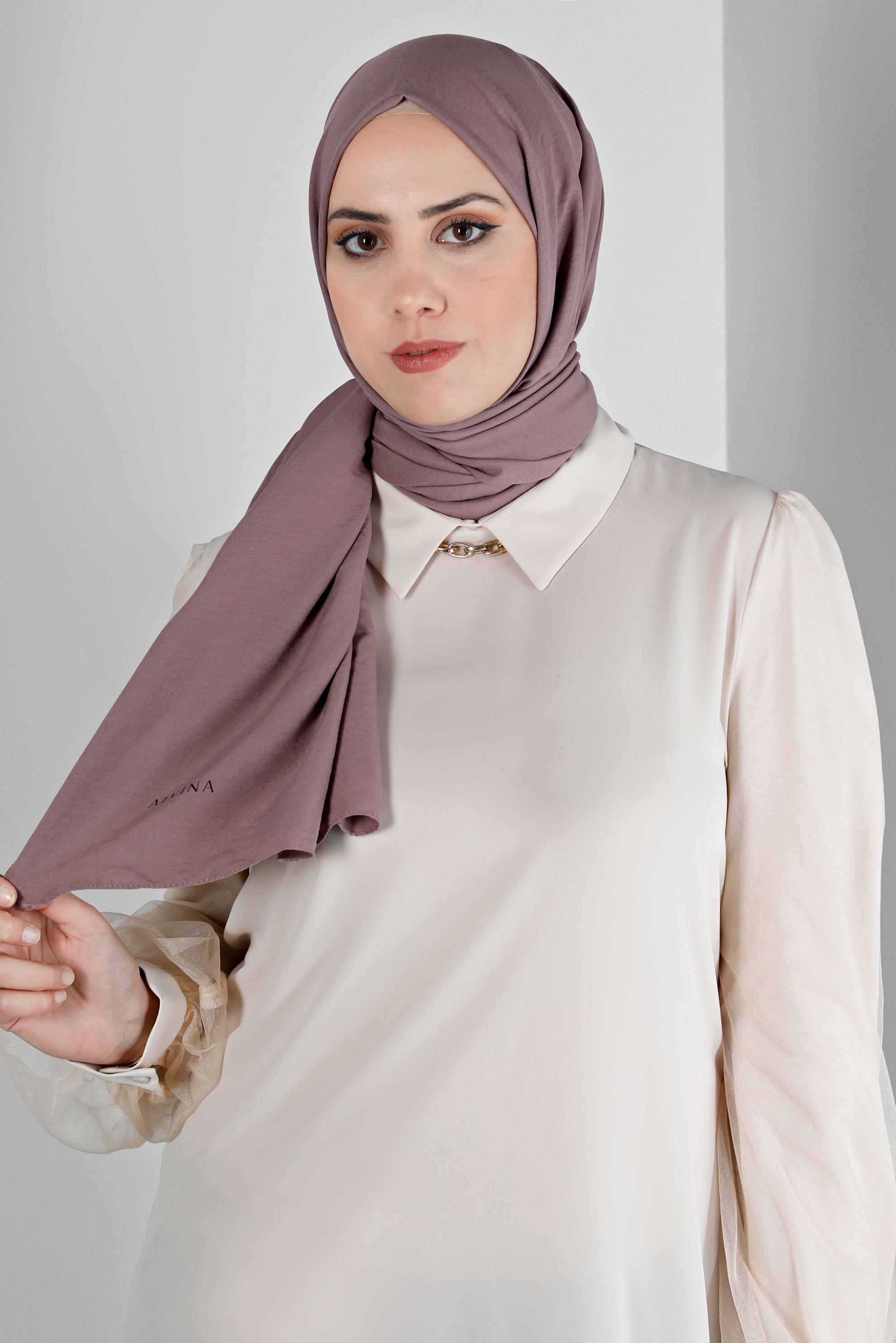 Tesettür giyim PEMBE ALVİNA PAMUK AYROBİN ŞAL 8115