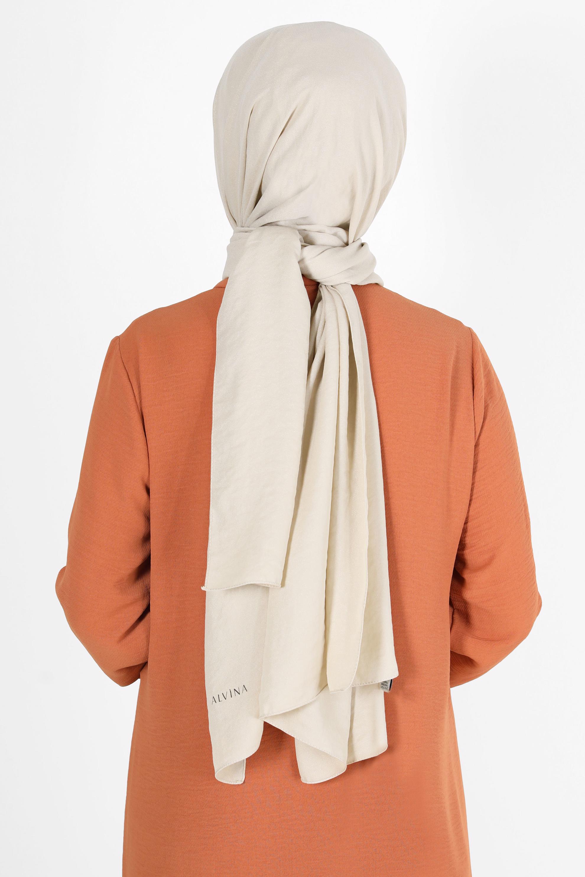 Hijab clothing BEIGE ALVİNA SHINY SHAWL 8116 