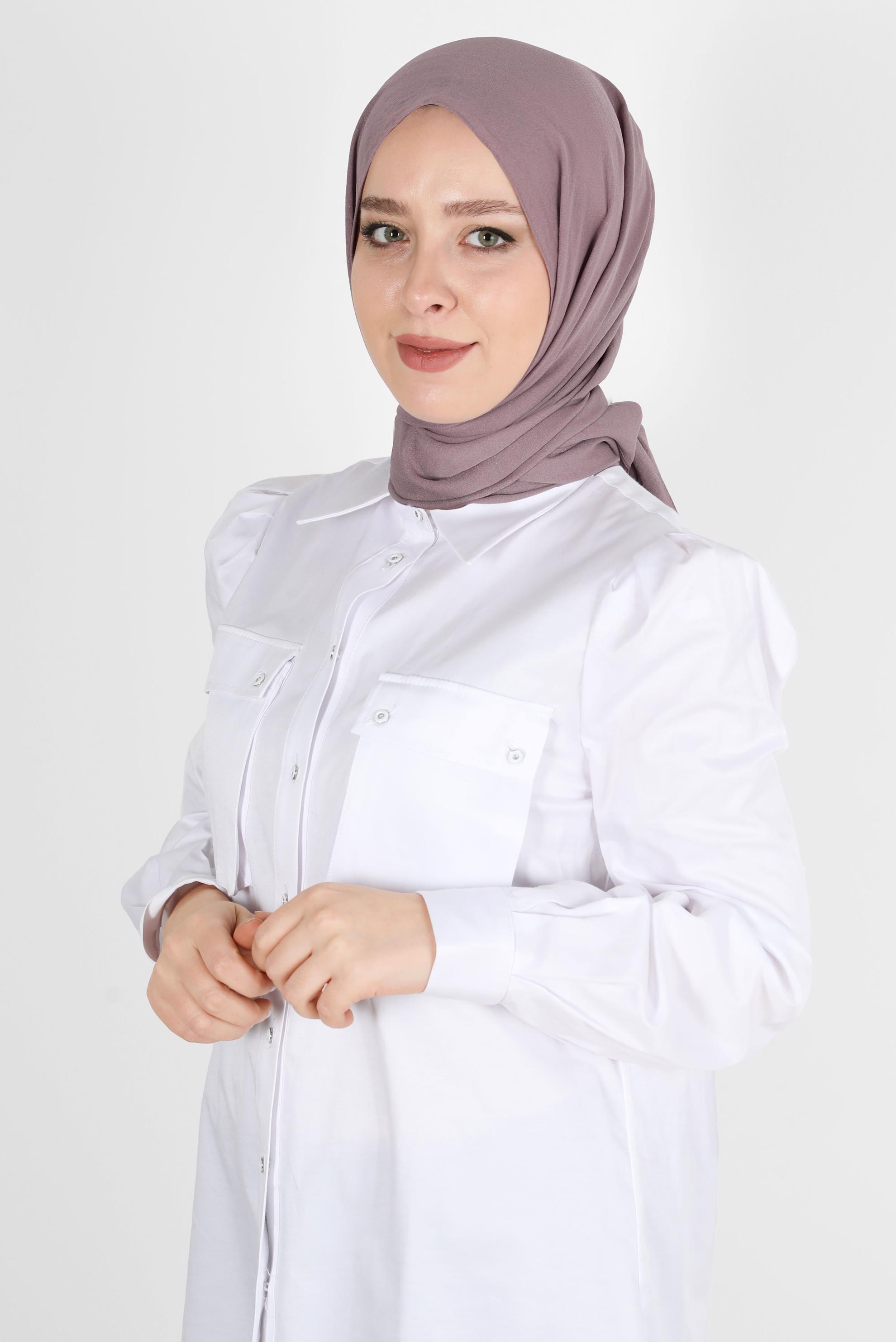 Tesettür giyim MOR ALVİNA PARLAK CAZ ŞAL 8116