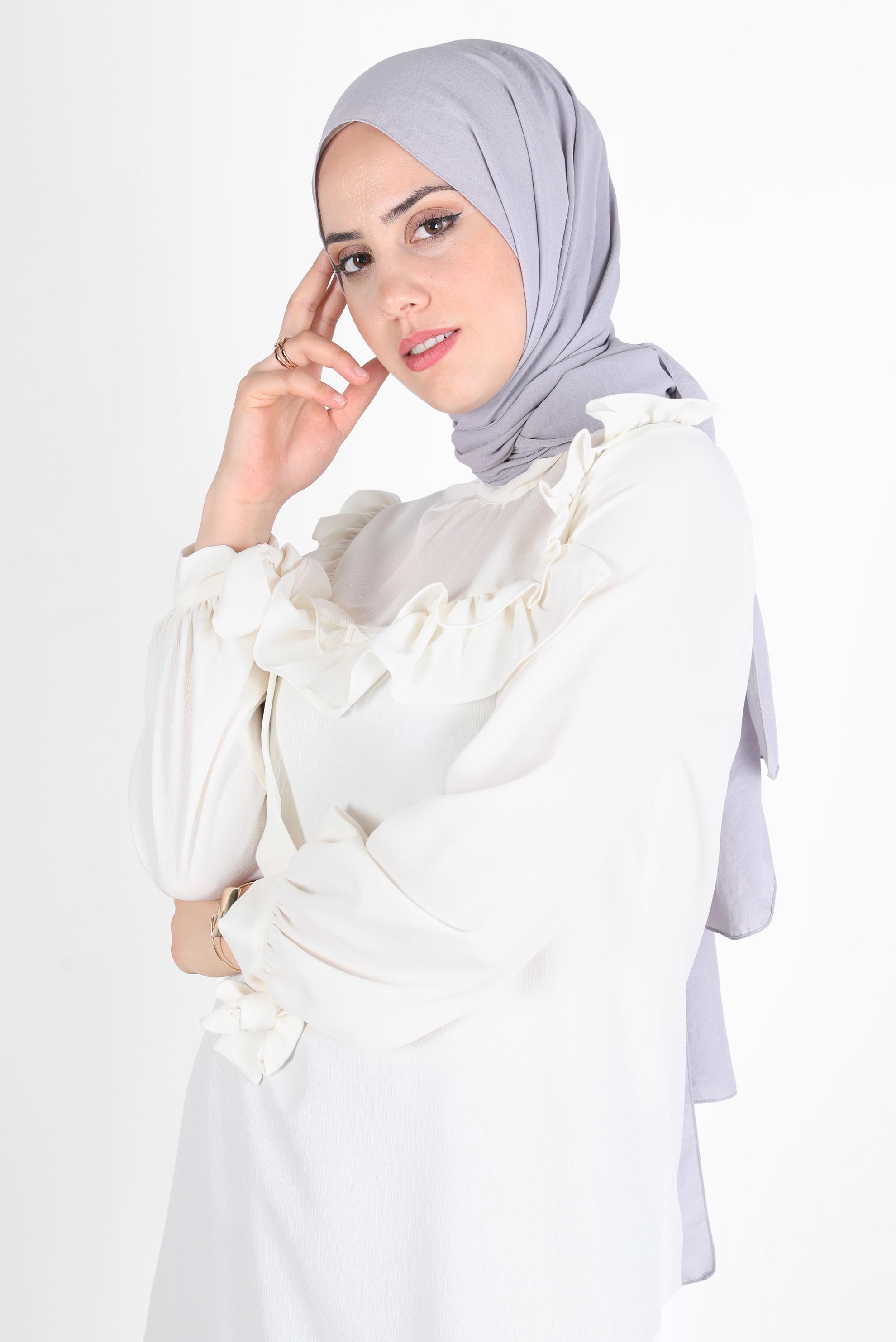 Hijab clothing SILVER ALVİNA SHINY SHAWL 8116 