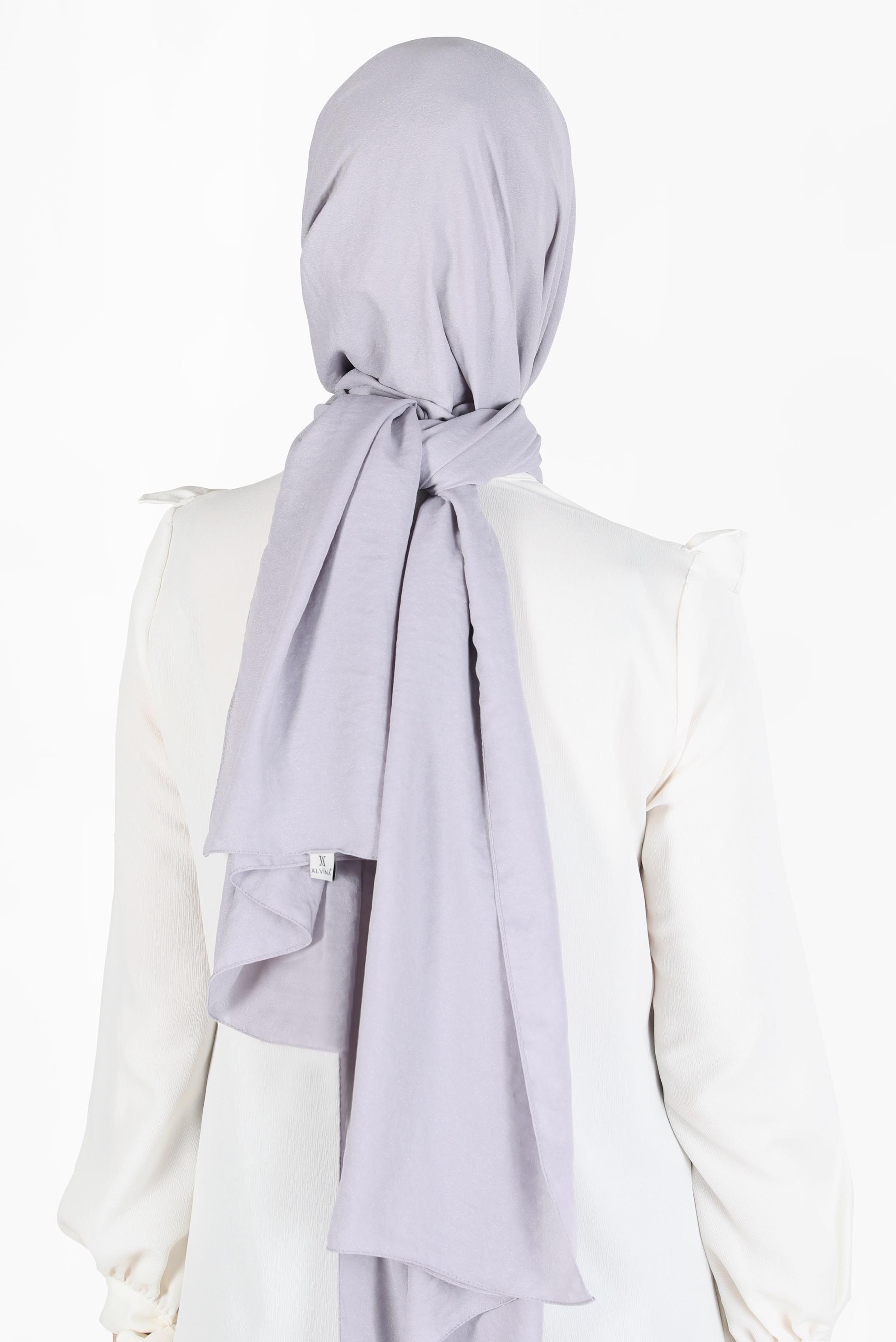 Hijab clothing SILVER ALVİNA SHINY SHAWL 8116 