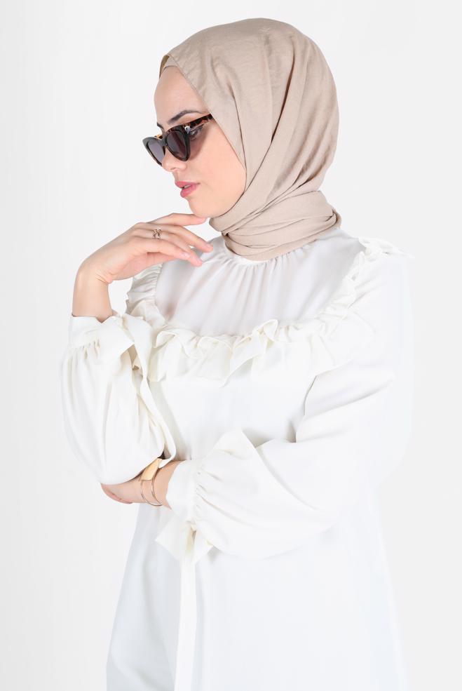 Tesettür giyim  ALVİNA PARLAK CAZ ŞAL 8116 - ALVİNA