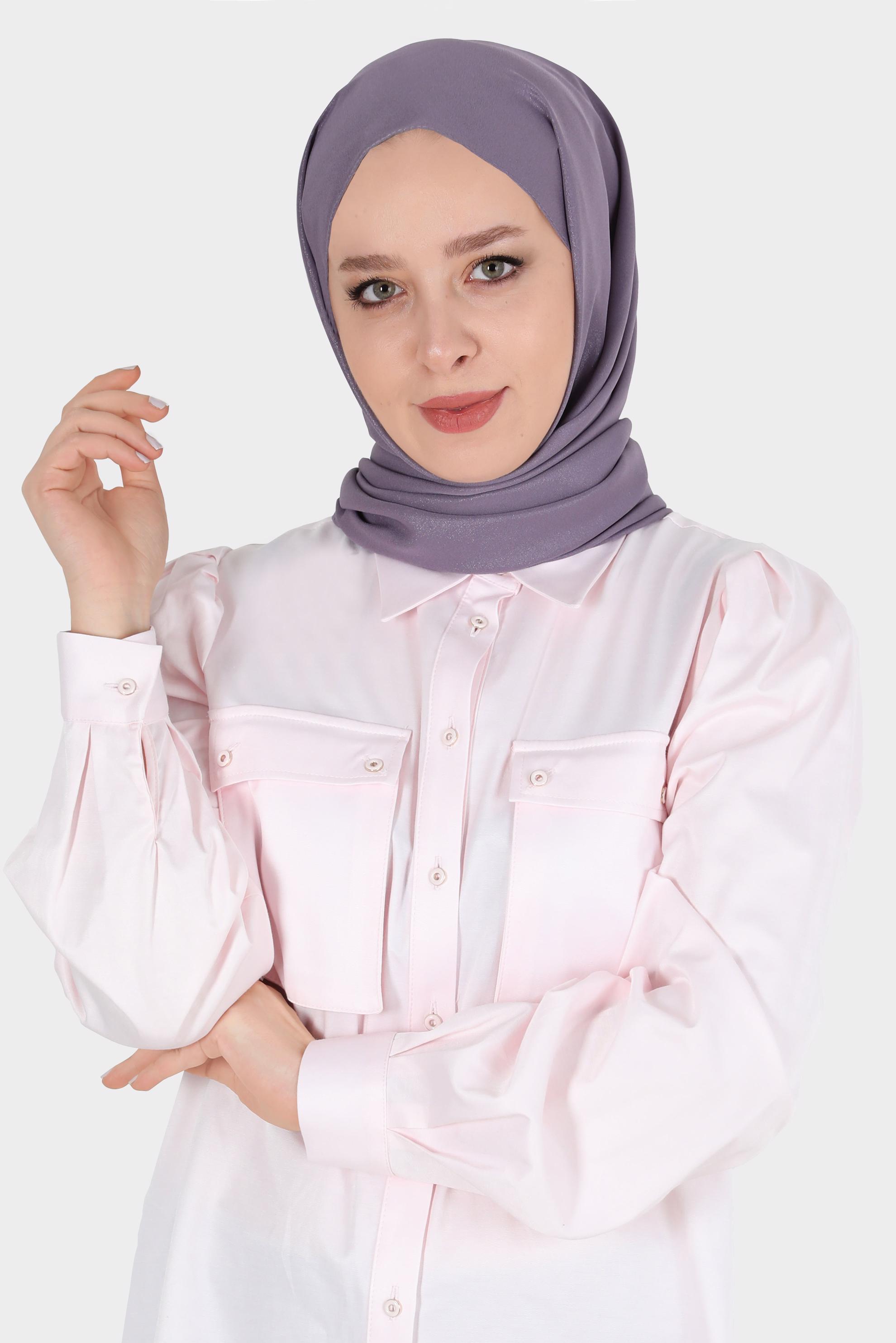 Tesettür giyim MOR ALVİNA SİMLİ KREP ŞAL 8117