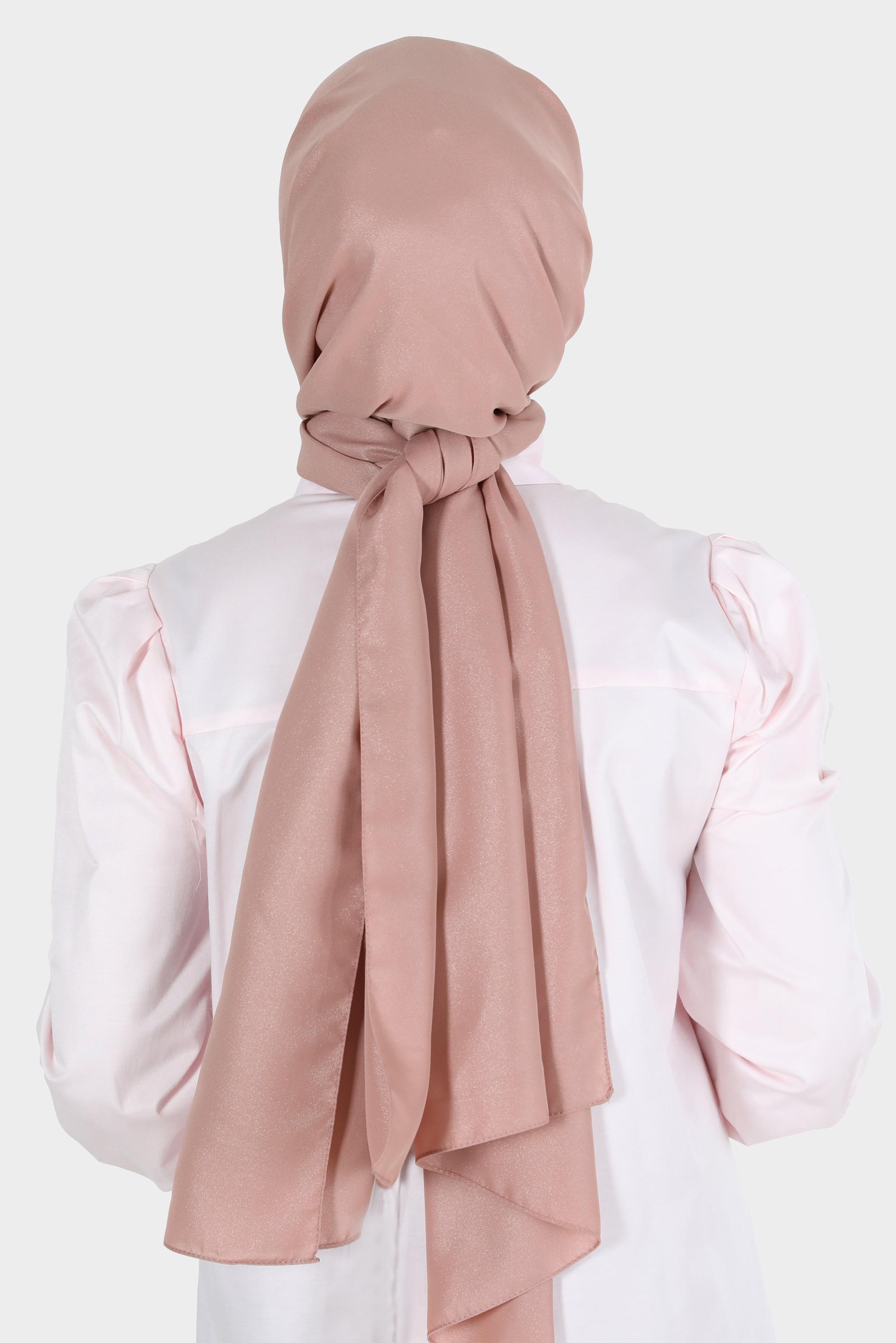 Tesettür giyim PUDRA ALVİNA SİMLİ KREP ŞAL 8117