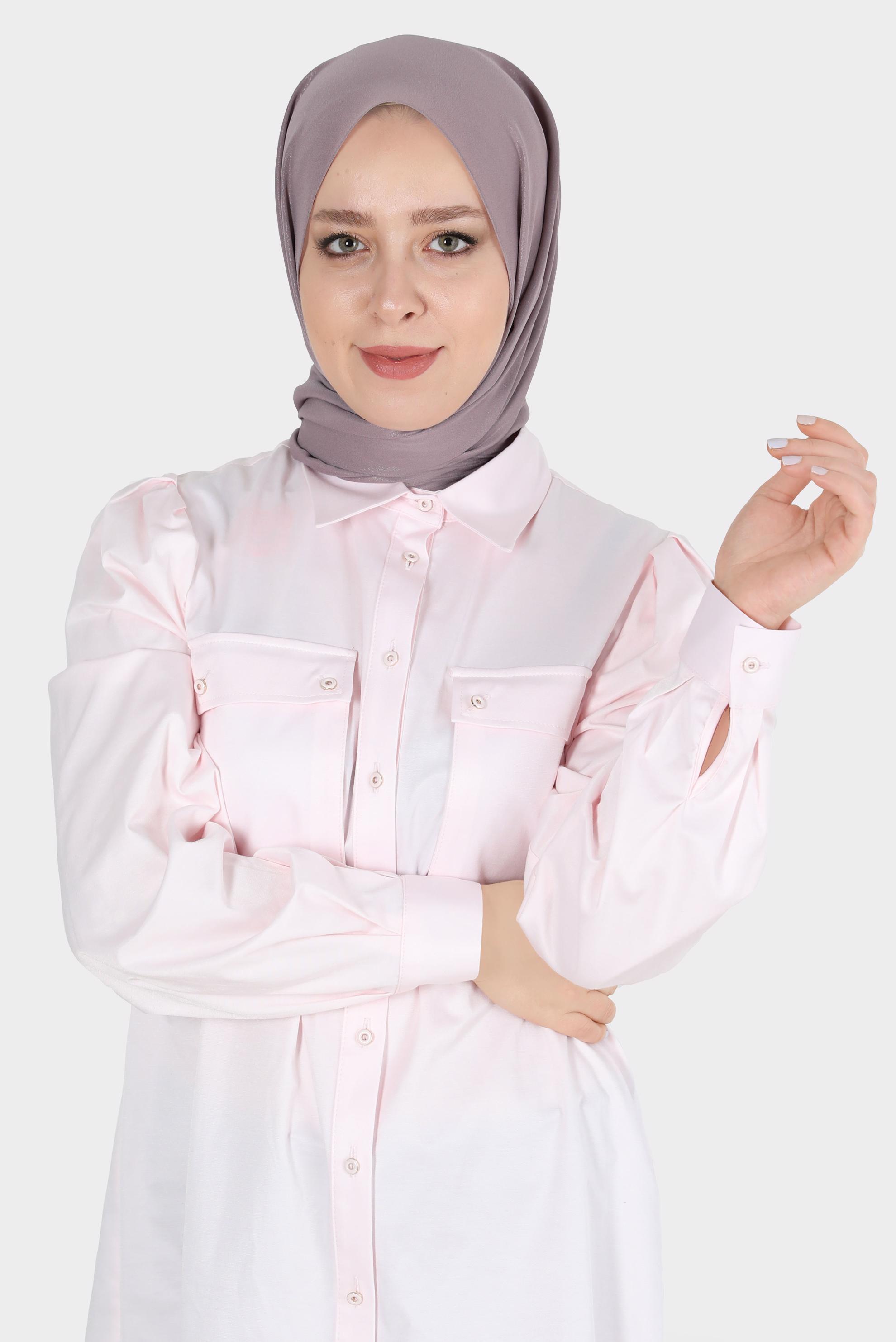 Tesettür giyim PUDRA ALVİNA SİMLİ KREP ŞAL 8117