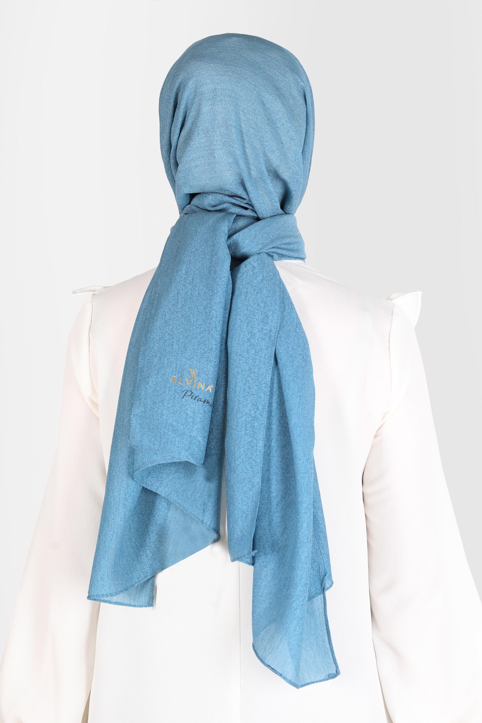 Hijab clothing BLUE ALVİNA SHAWL 8125 