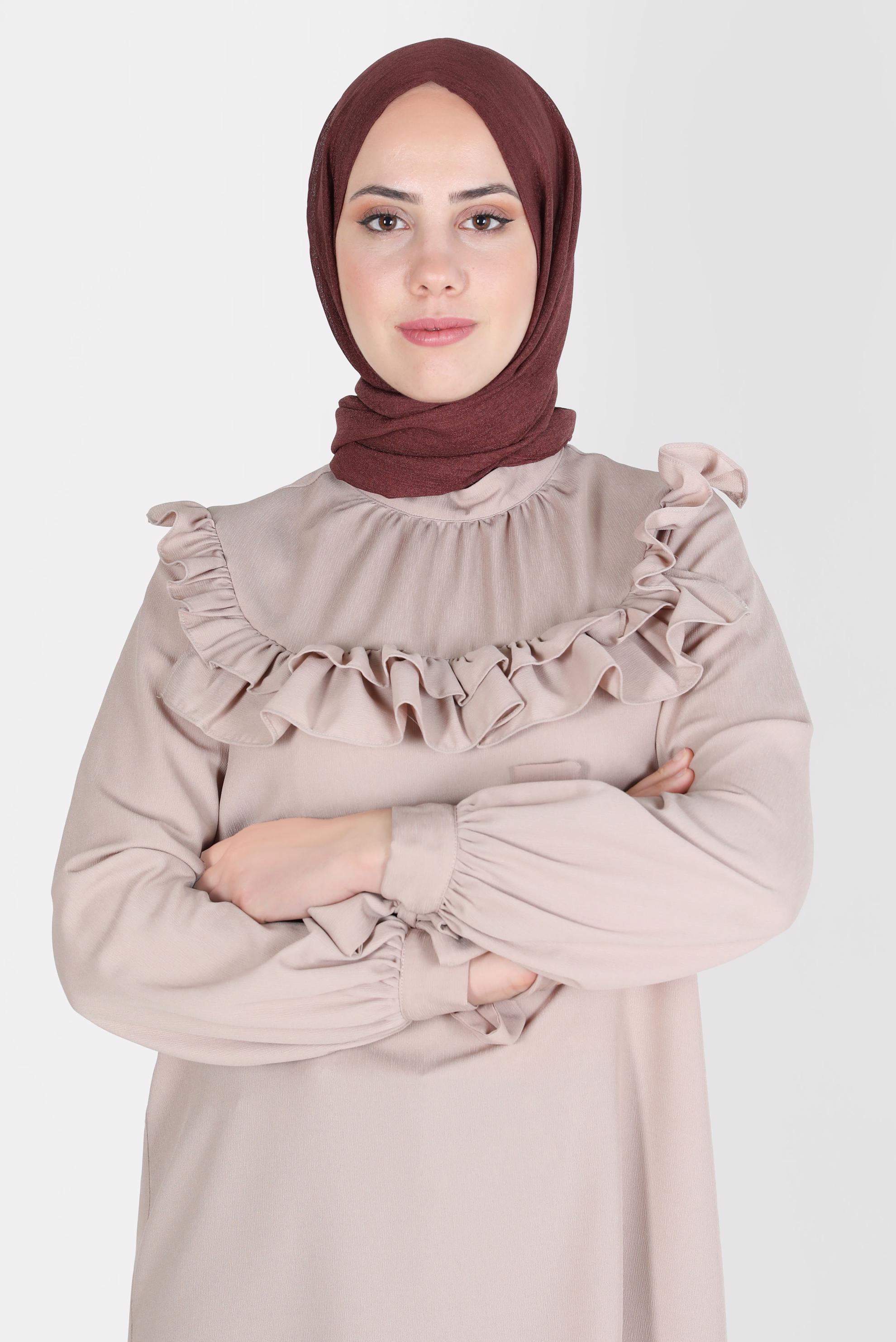 Tesettür giyim BORDO ALVİNA KAR İPLİĞİ ŞAL 8125 