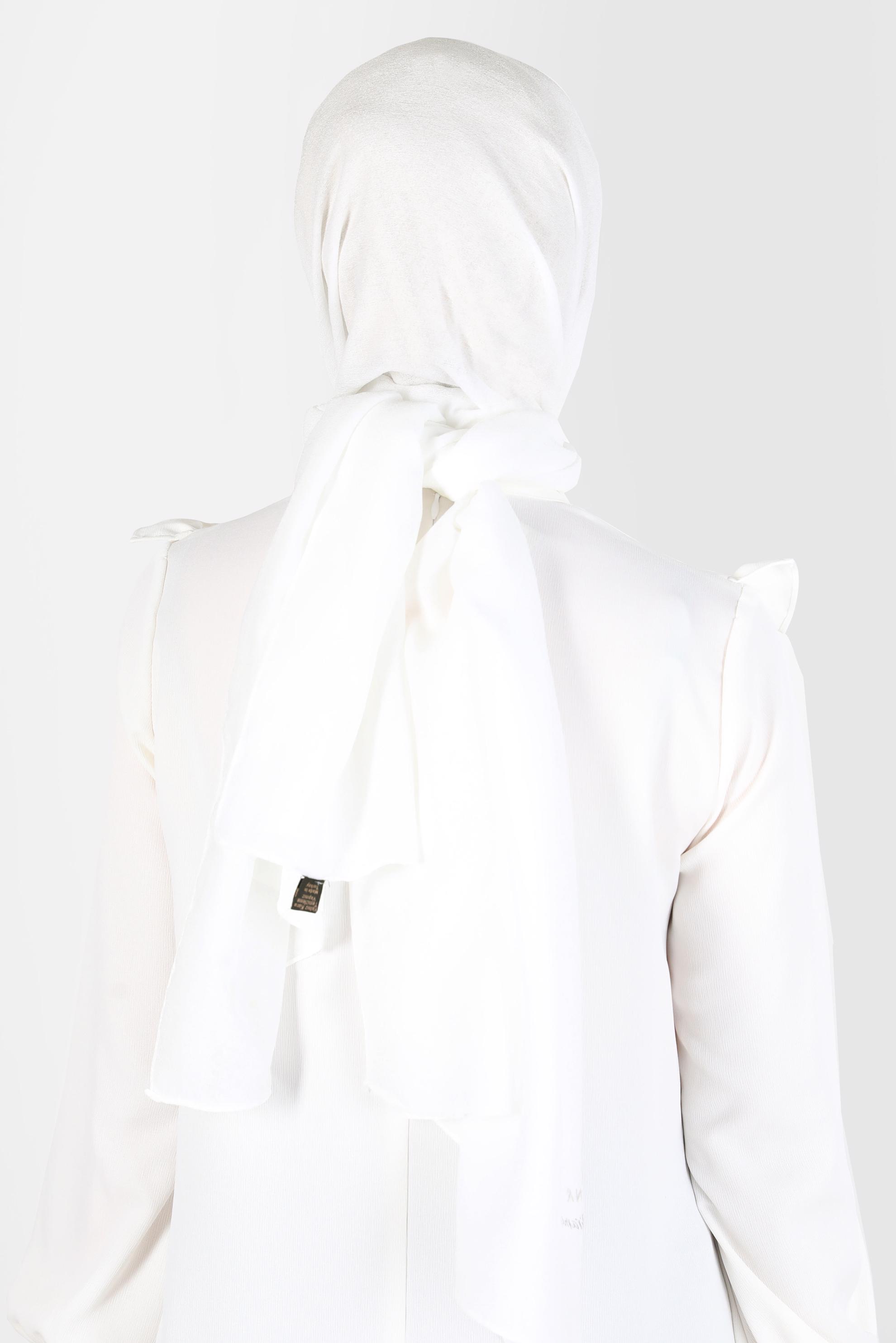 Tesettür giyim EKRU ALVİNA KAR İPLİĞİ ŞAL 8125 