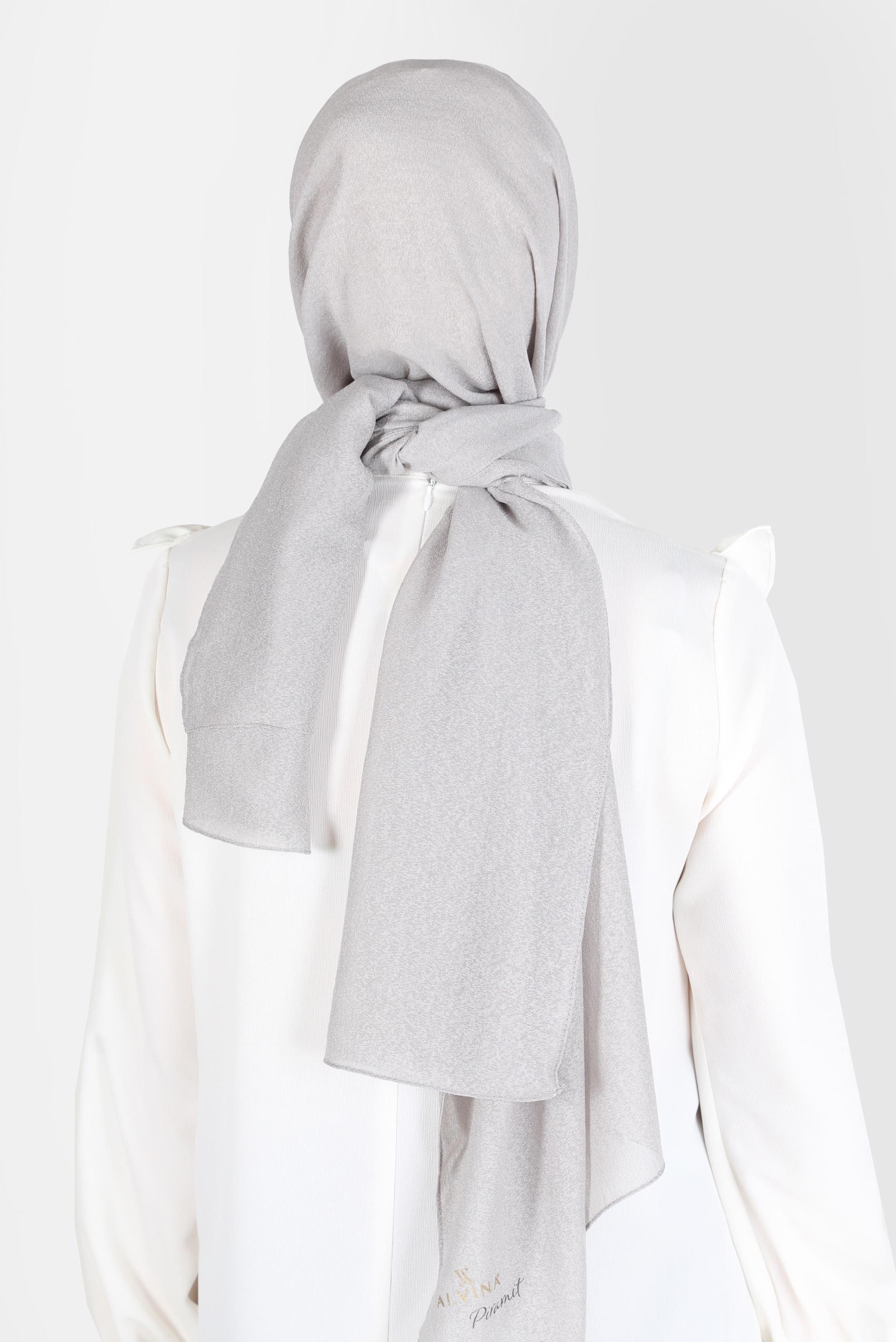 Hijab clothing SILVER ALVİNA SHAWL 8125 