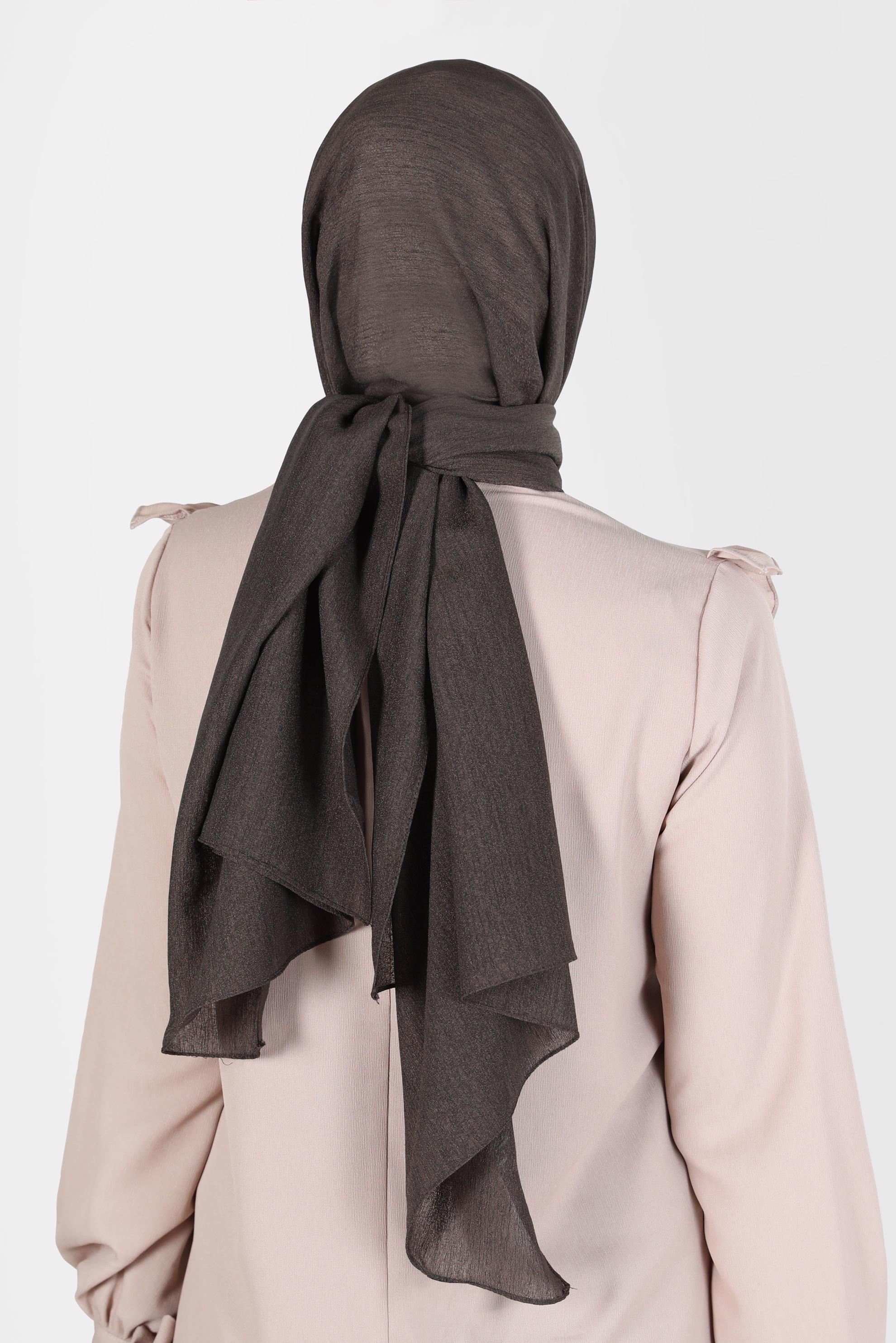 Tesettür giyim KAHVE ALVİNA KAR İPLİĞİ ŞAL 8125 