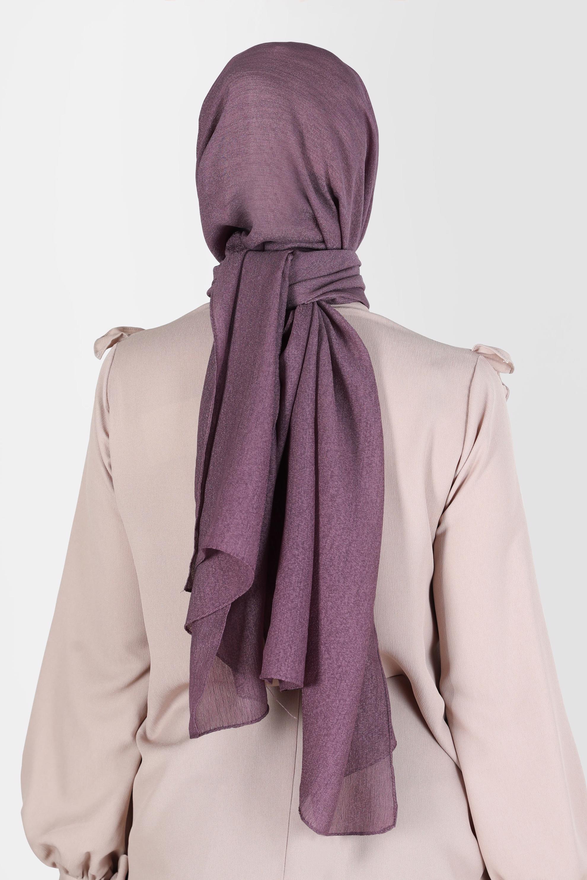 Tesettür giyim MOR ALVİNA KAR İPLİĞİ ŞAL 8125 