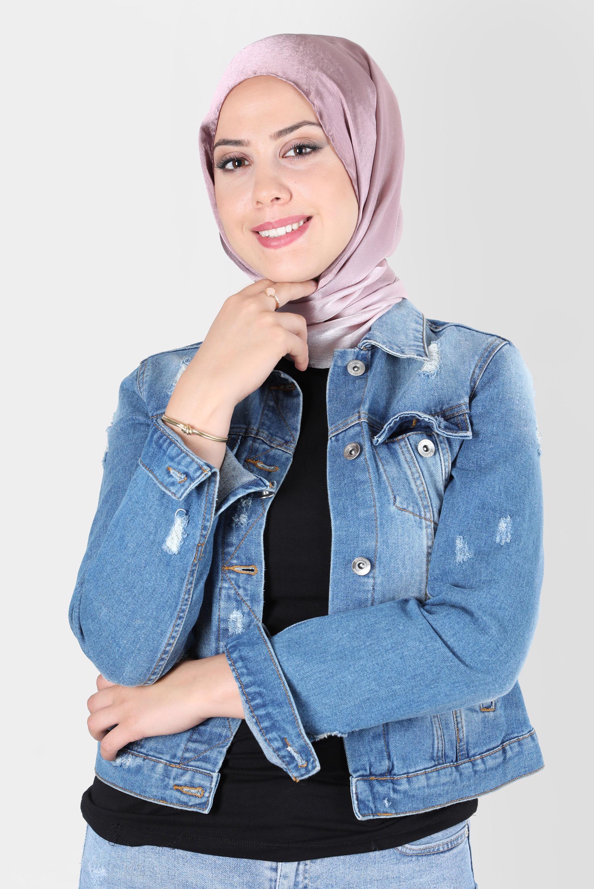 Tesettür giyim PUDRA ALVİNA JANJANLI DEGRADE ŞAL 8129