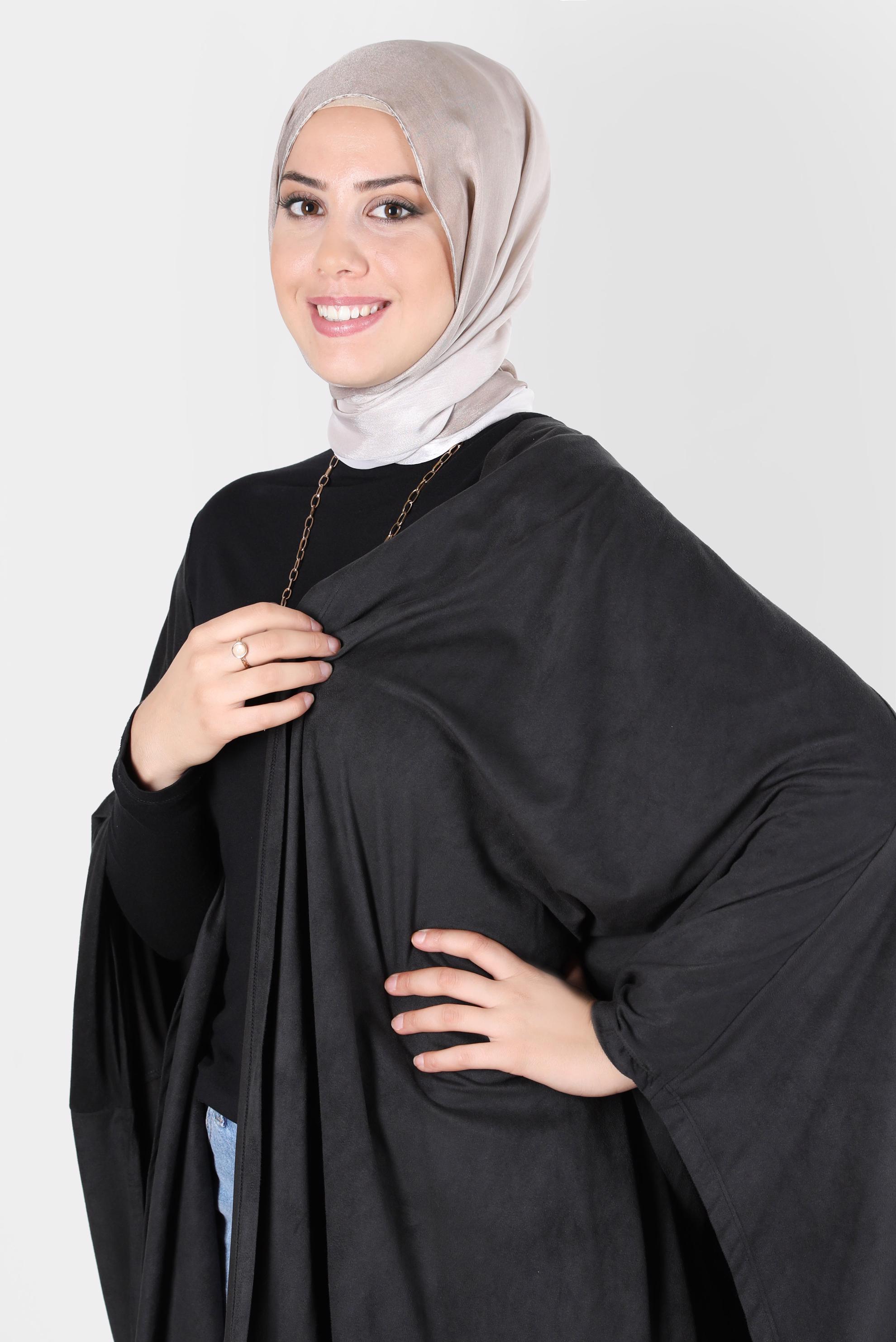 Tesettür giyim VİZON ALVİNA JANJANLI DEGRADE ŞAL 8129