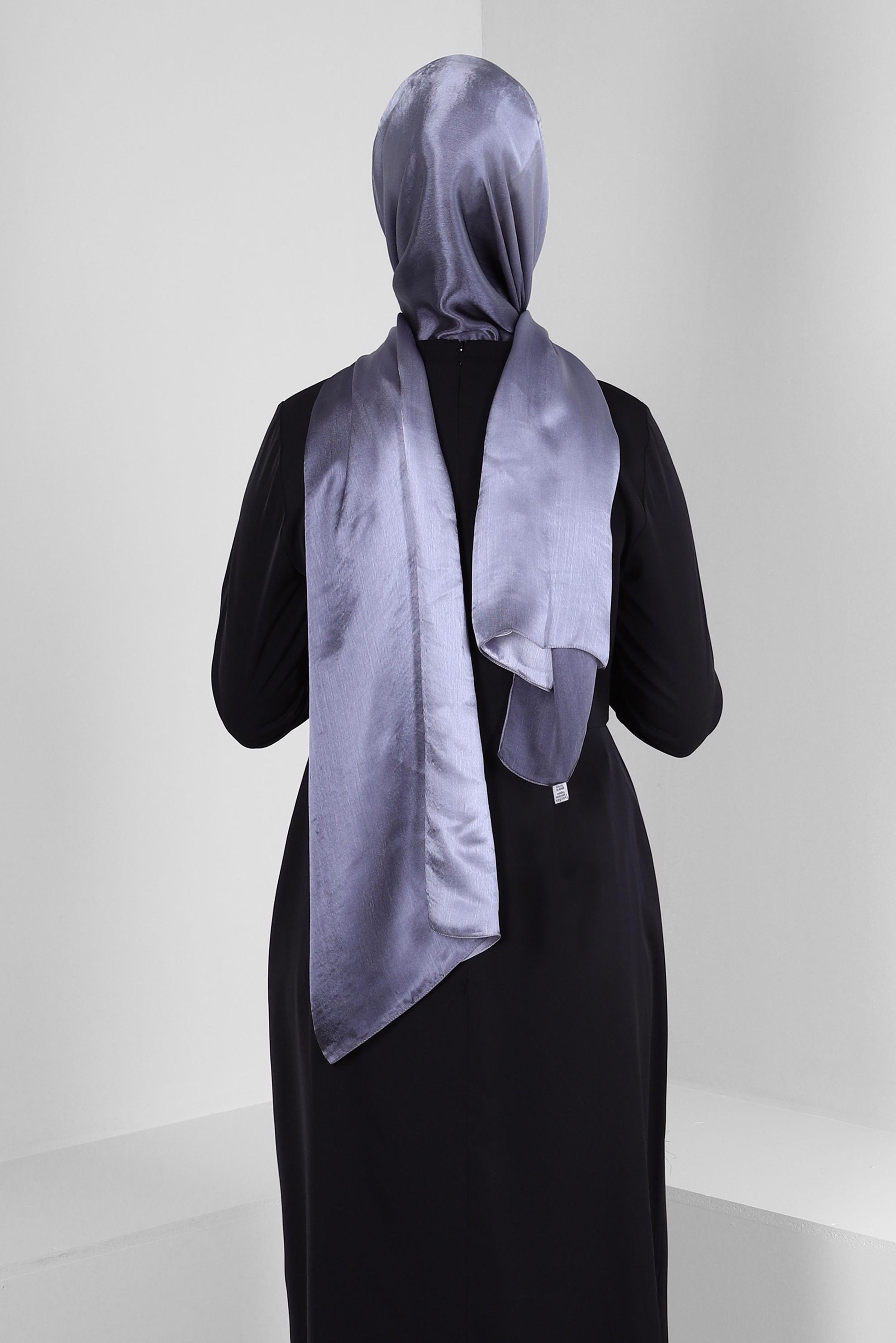 Tesettür giyim GRİ ALVİNA JANJANLI DEGRADE ŞAL 8129