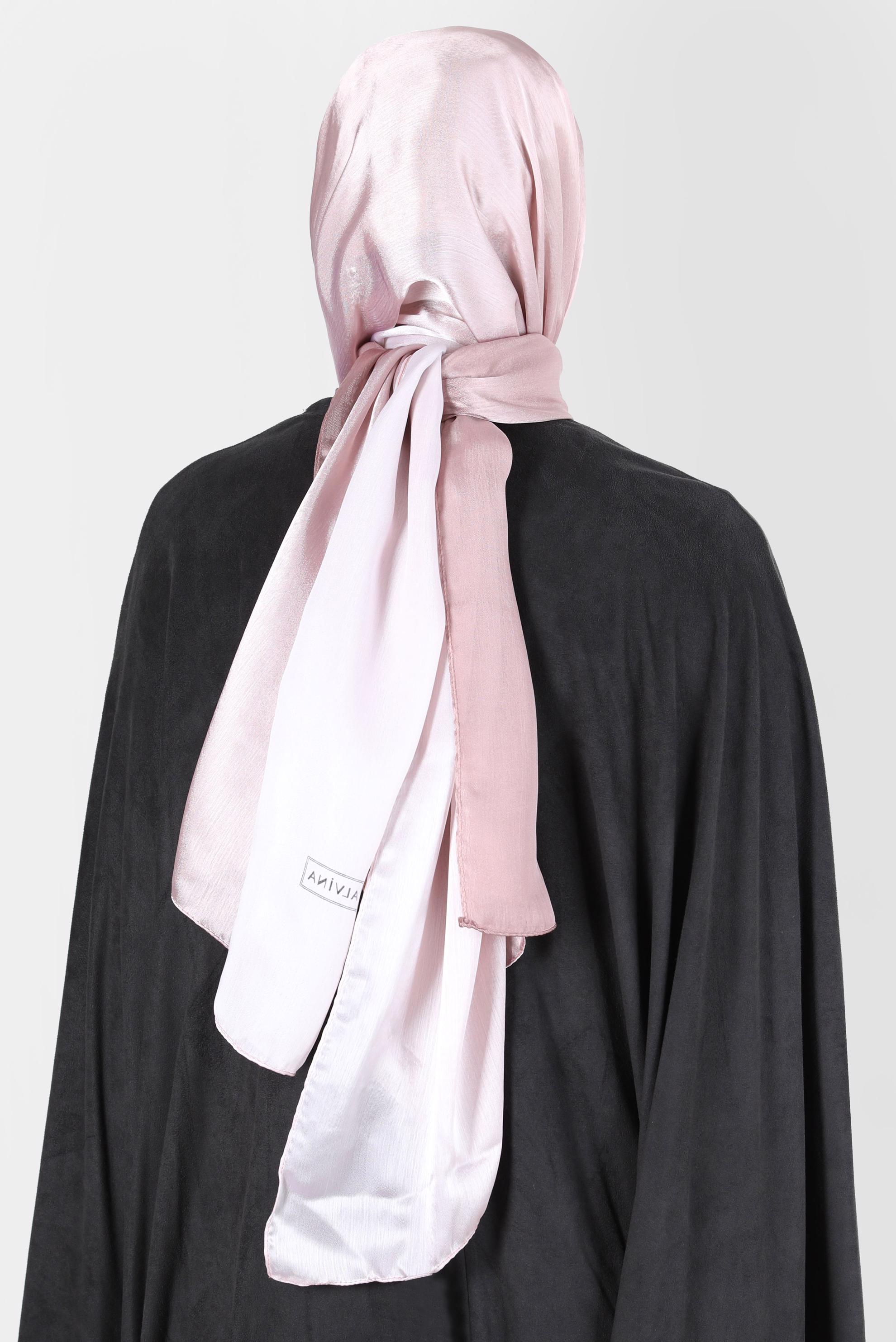 Tesettür giyim PEMBE ALVİNA JANJANLI DEGRADE ŞAL 8129