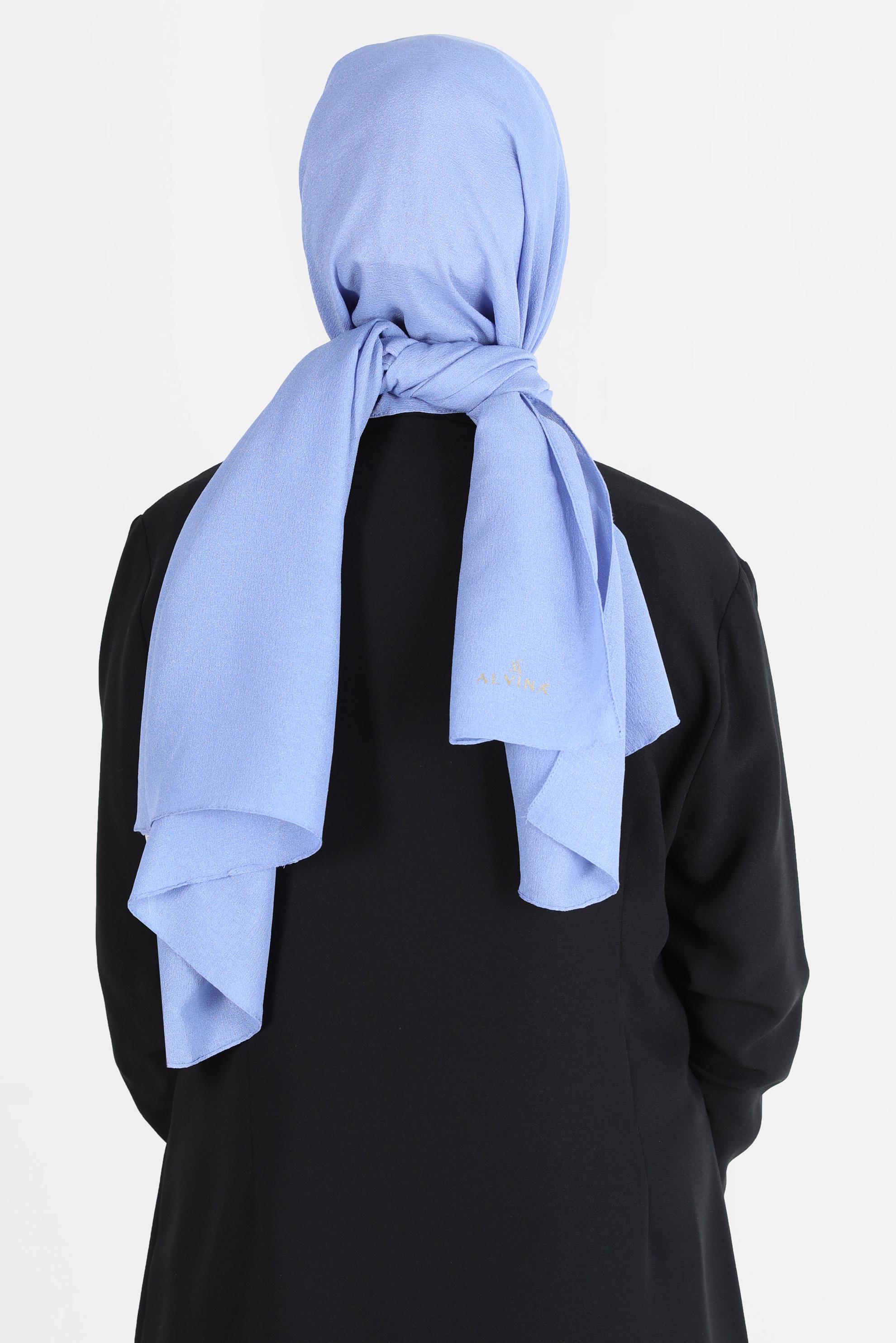 Tesettür giyim MAVİ ALVİNA KREP ŞAL 8138