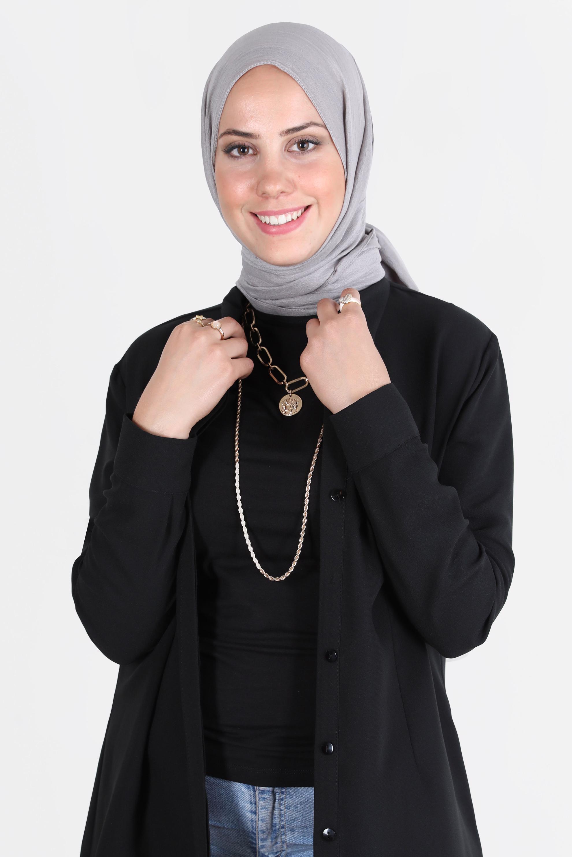 Hijab clothing GREY ALVİNA SHAWL 8138