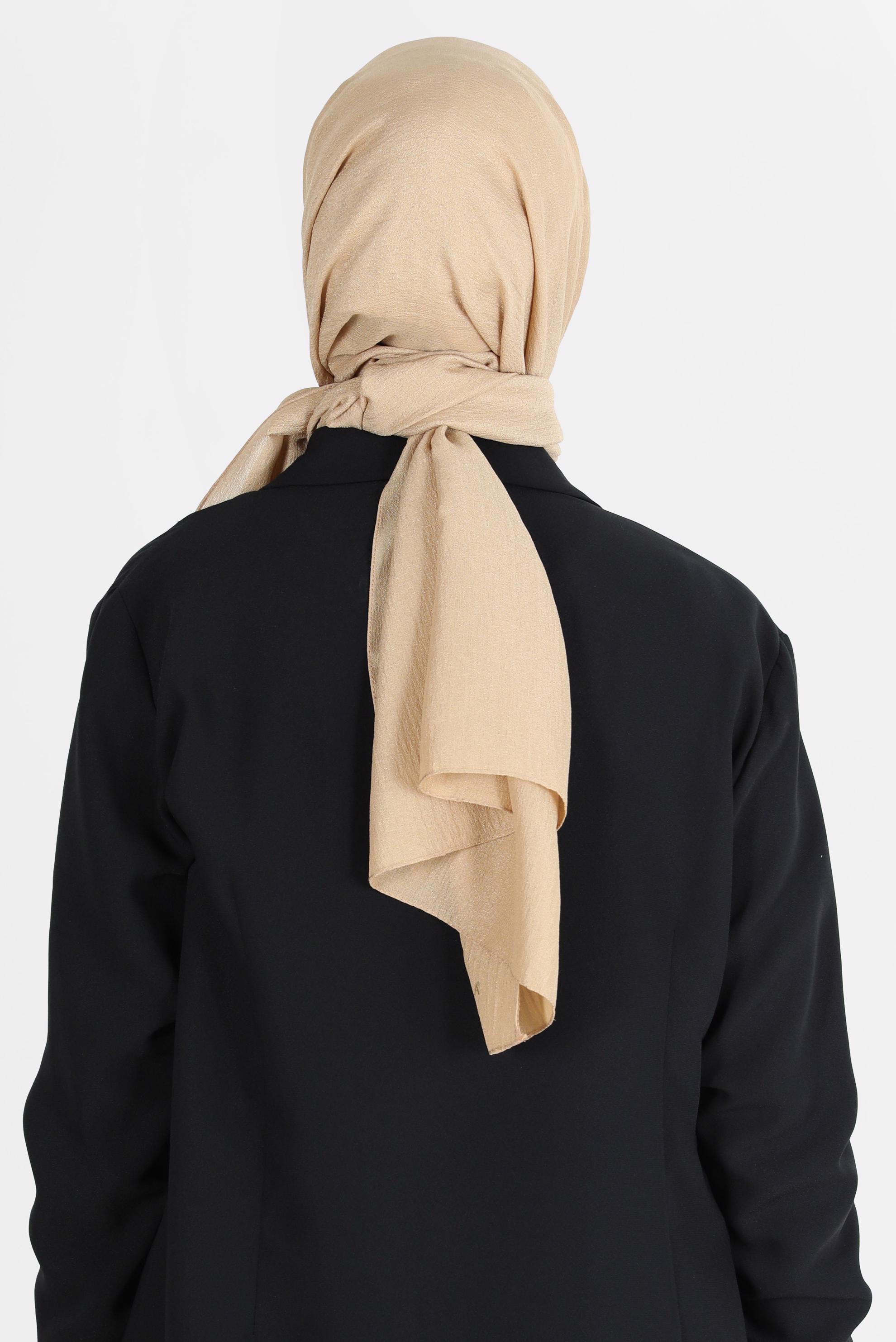 Tesettür giyim ALTIN ALVİNA KREP ŞAL 8138