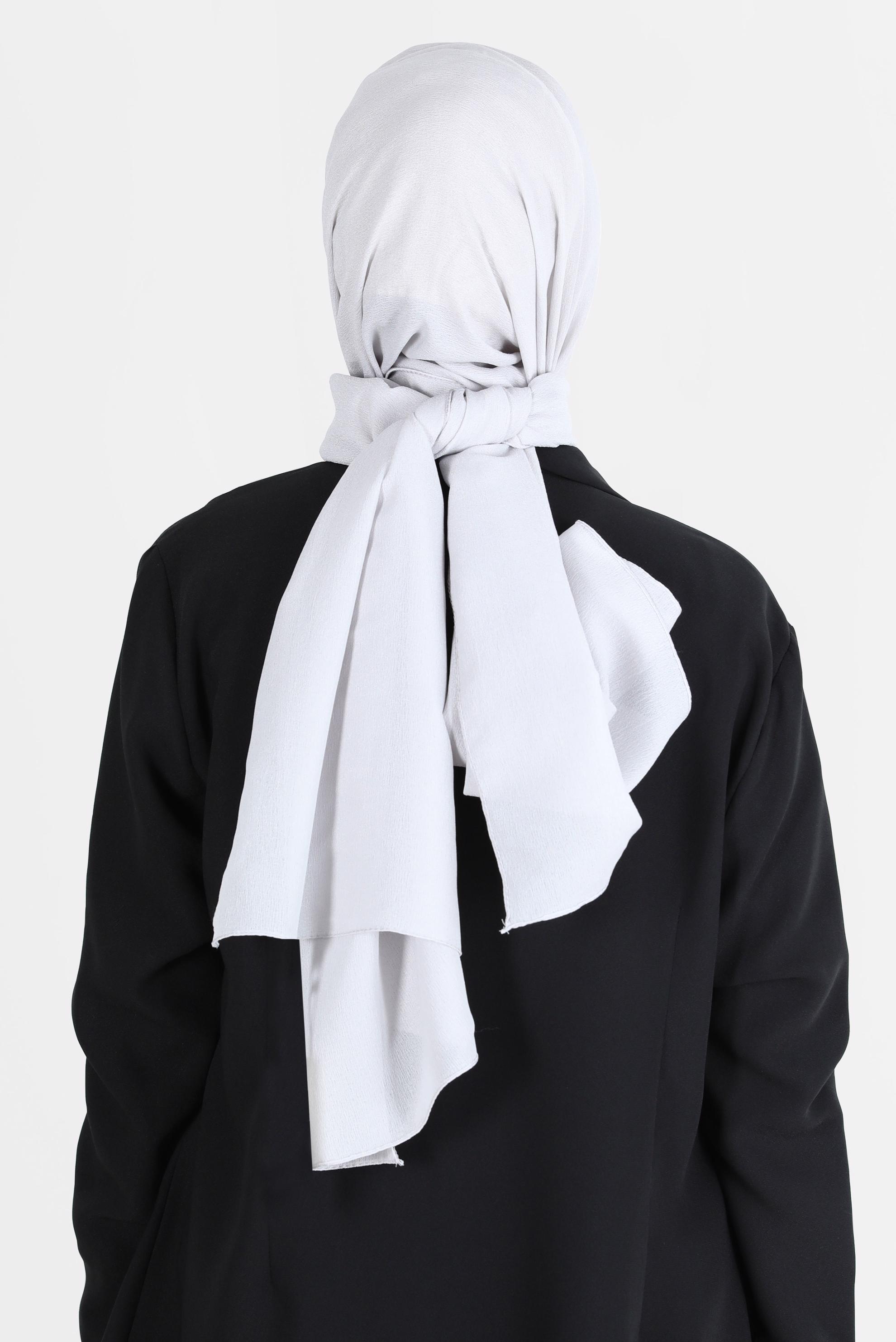 Tesettür giyim GÜMÜŞ ALVİNA KREP ŞAL 8138