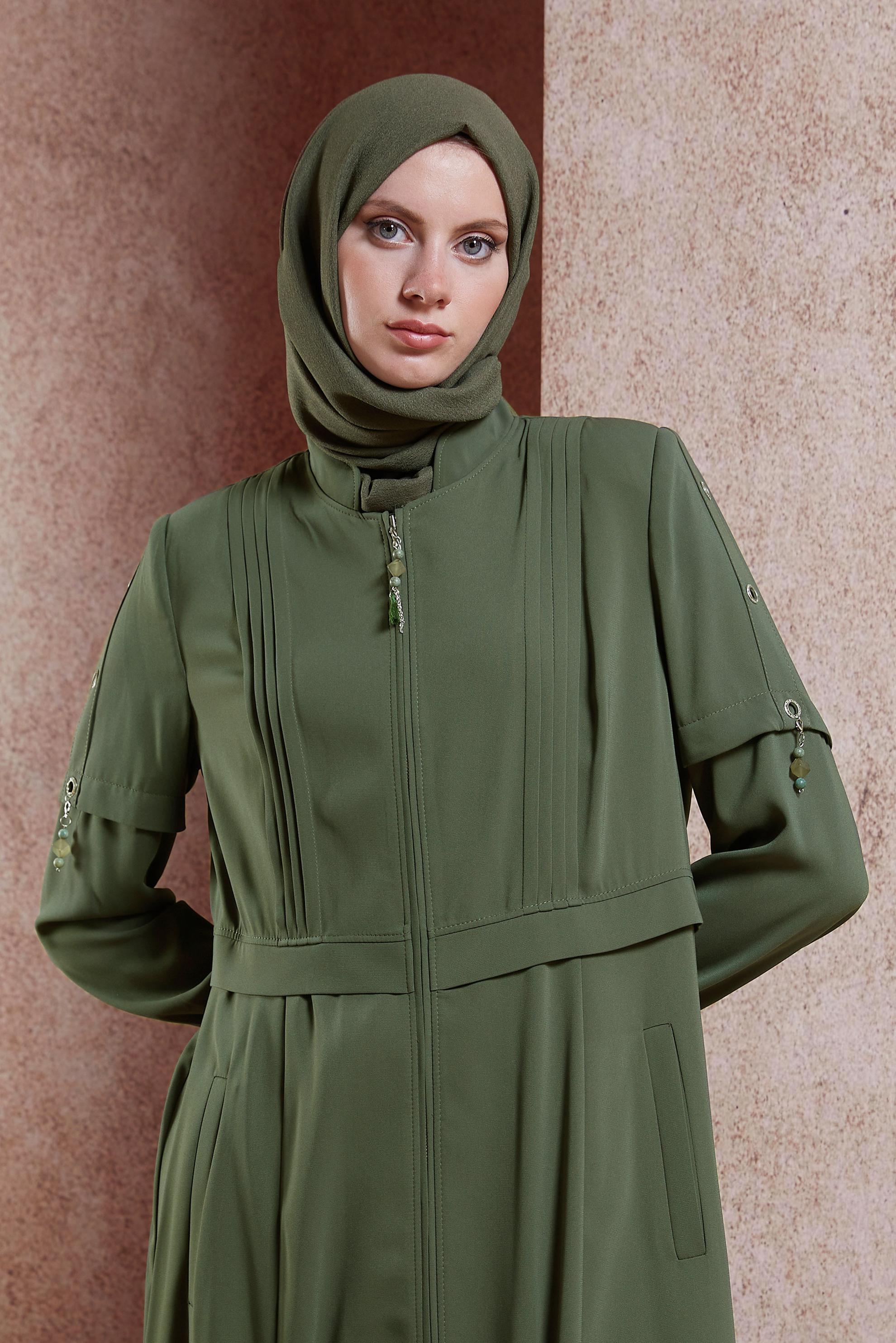 Vêtements hijab KAKI CHÂLE ALVINA 8138