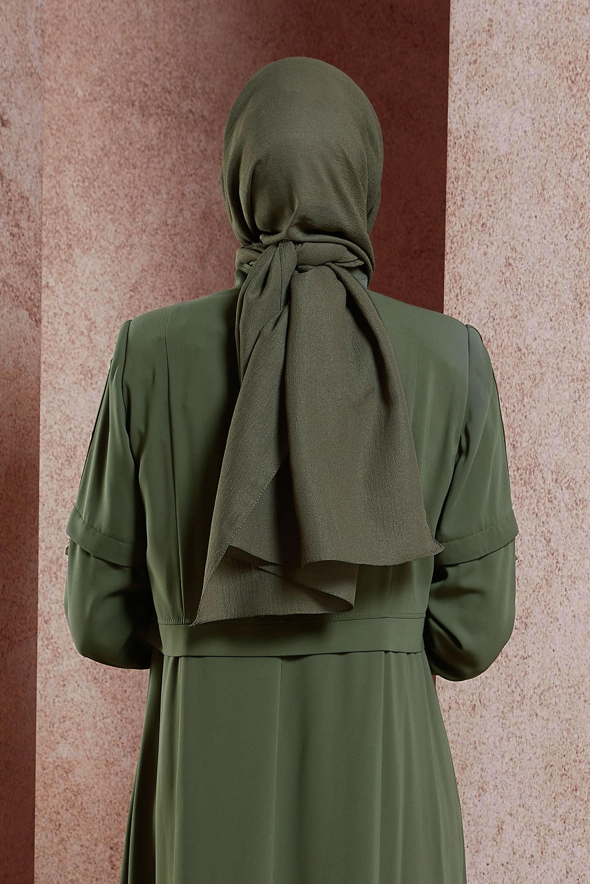 Vêtements hijab KAKI CHÂLE ALVINA 8138