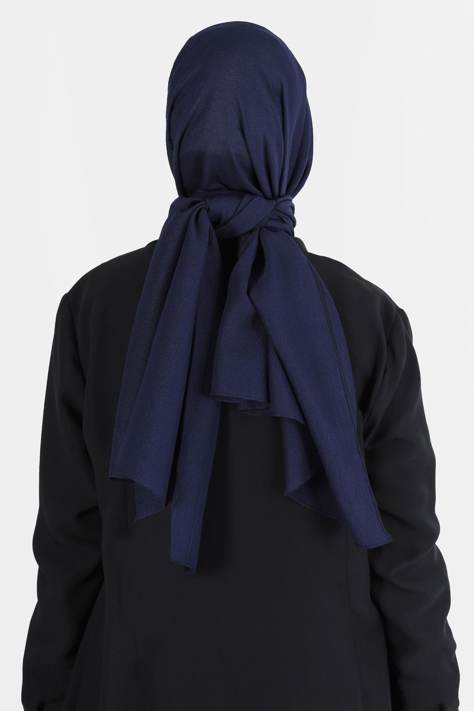 Tesettür giyim LACİVERT ALVİNA KREP ŞAL 8138