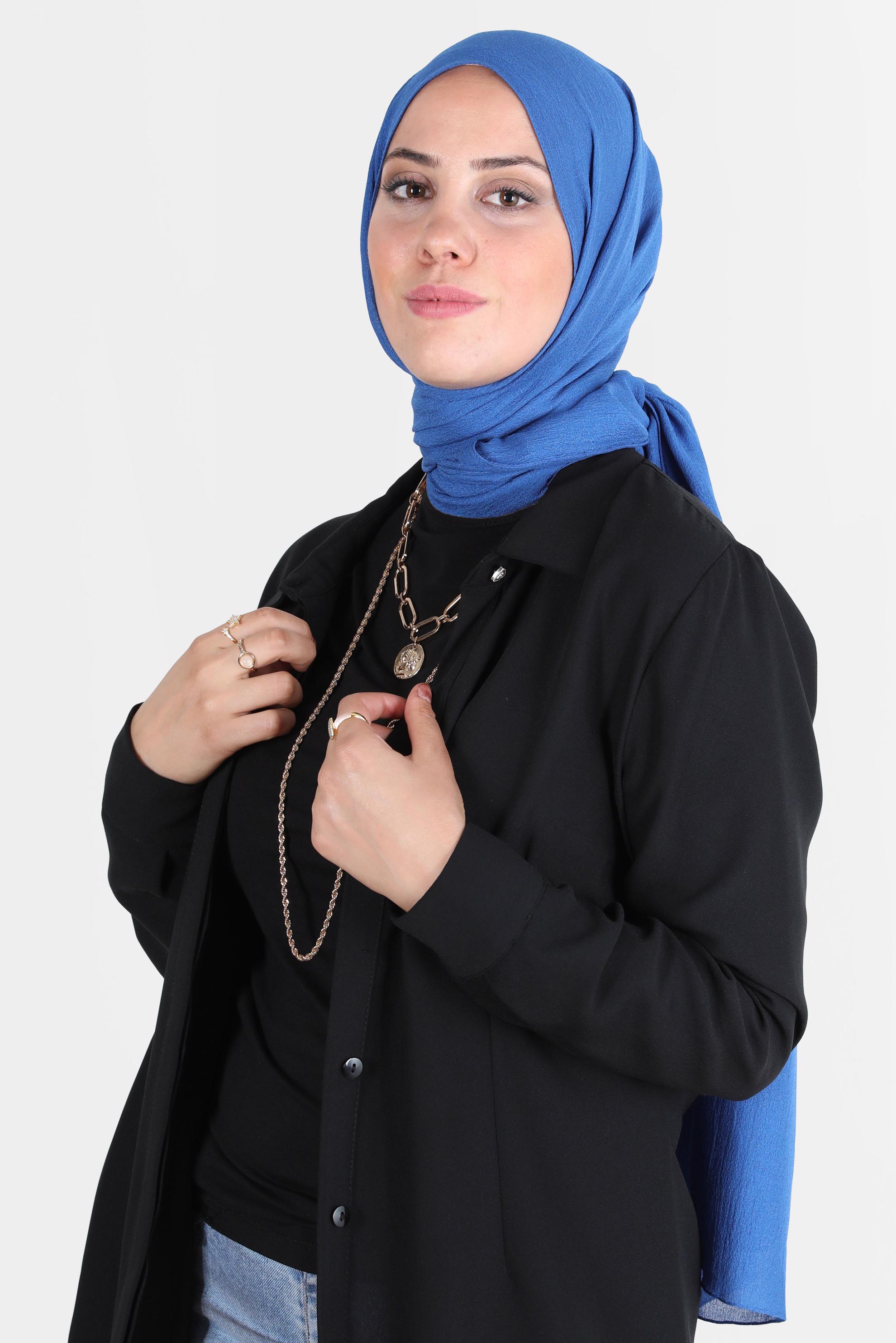 Hijab clothing NAVY BLUE ALVİNA SHAWL 8138