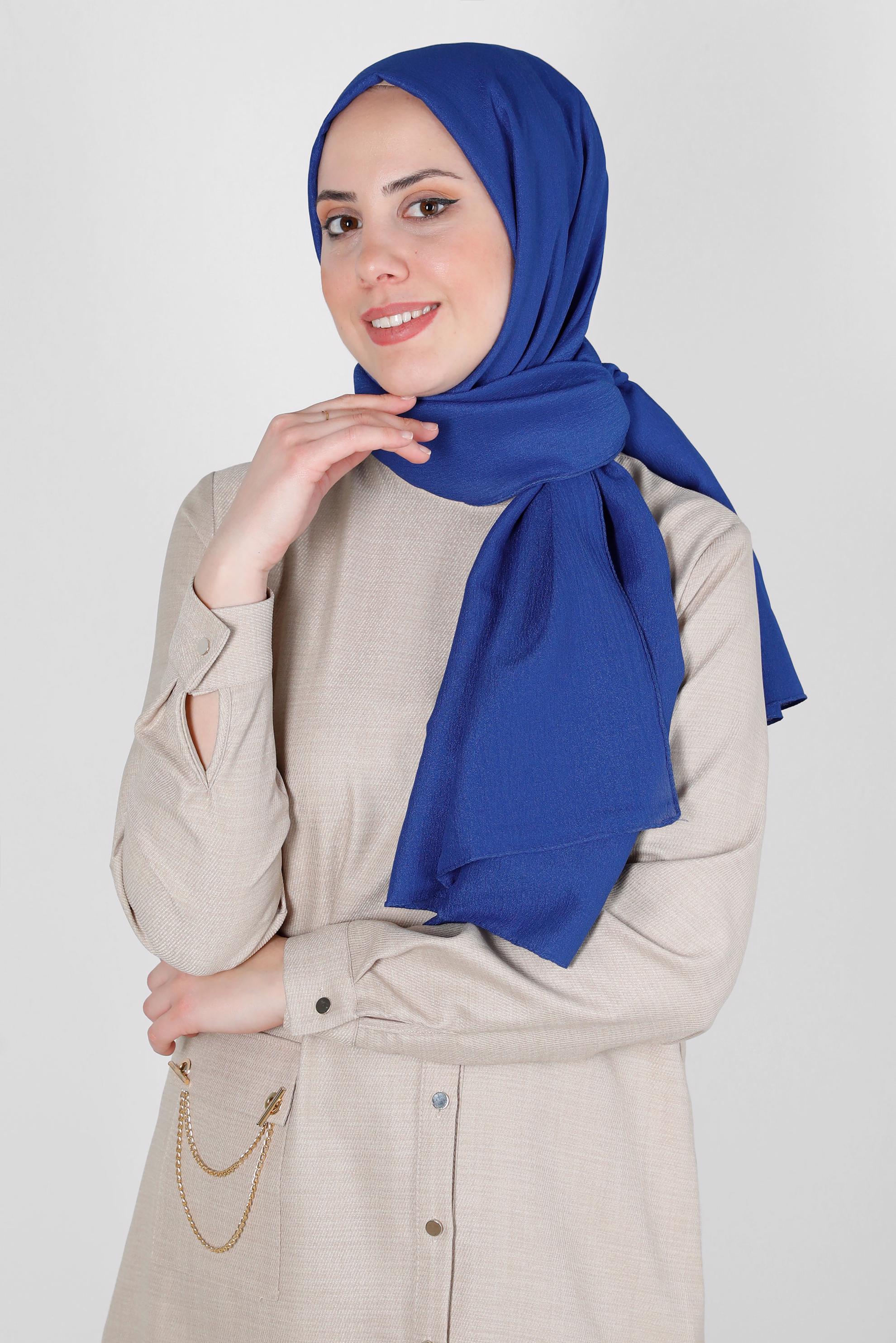 Tesettür giyim LACİVERT ALVİNA KREP ŞAL 8138